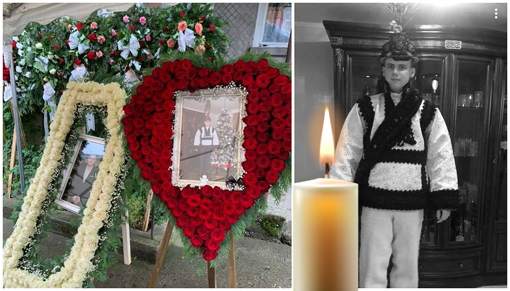 FOTO. Daniel (19 ani), sătmăreanul înecat în Marea Neagră, condus astăzi pe ultimul drum. Condoleanțe familiei!