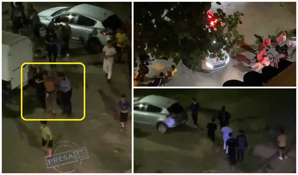 FOTO/VIDEO. Un bărbat a amenințat trecătorii cu toporul în Micro 17! Arestat de Poliția Satu Mare