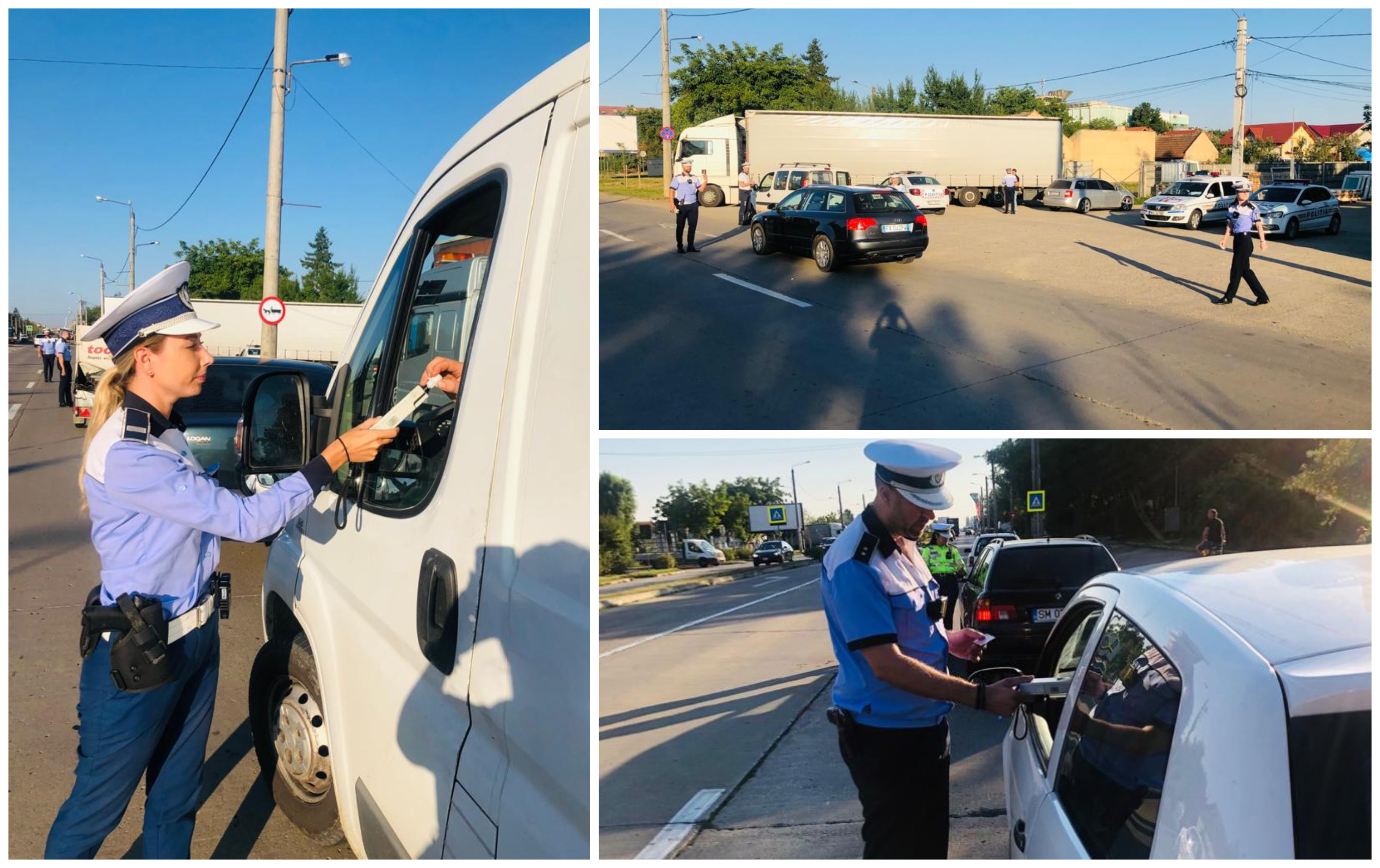 FOTO/VIDEO. Filtre de amploare ale Poliției la intrarea/ieșirea din municipiul Satu Mare