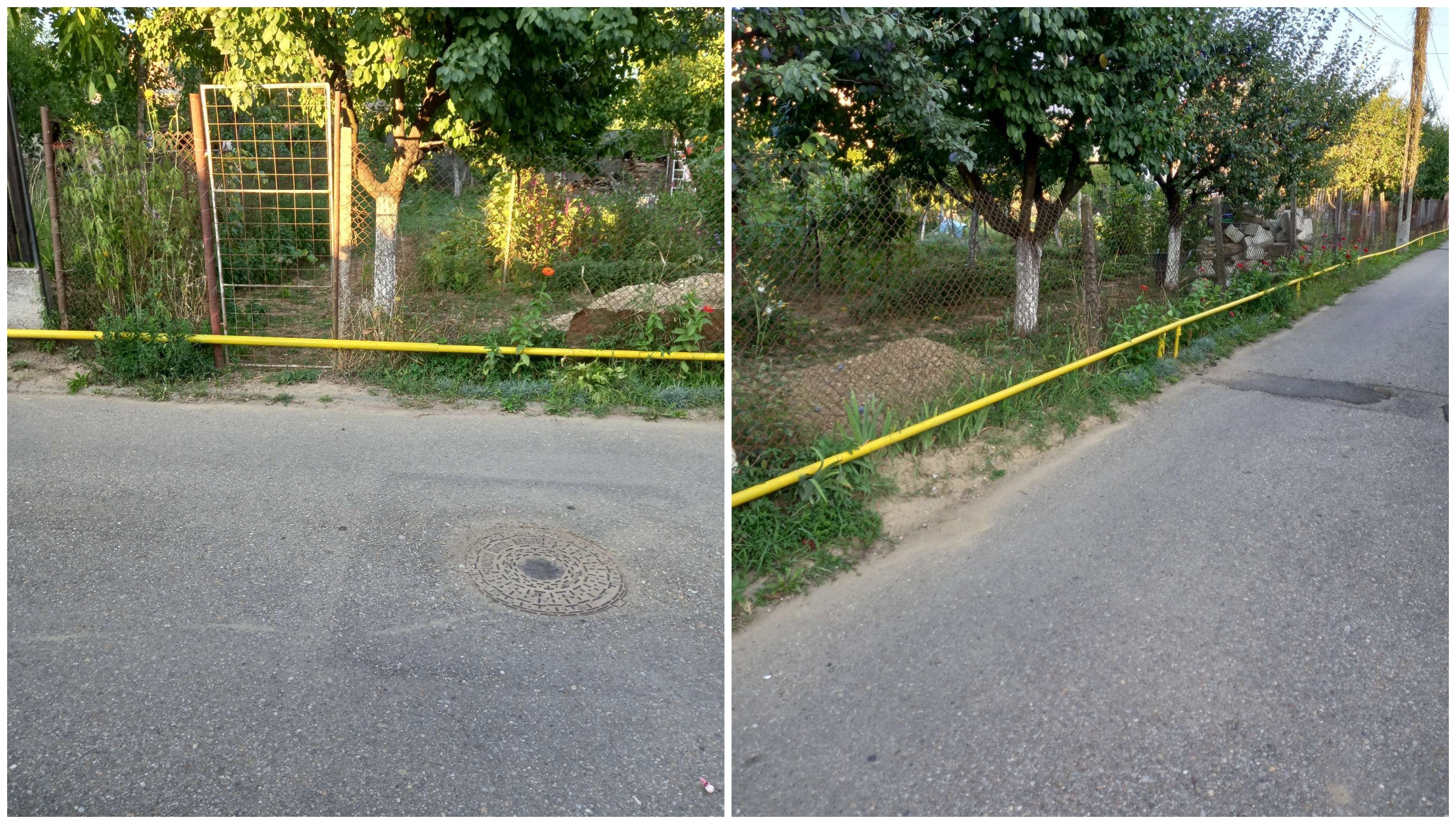 FOTO. Acces blocat la o proprietate din municipiul Satu Mare, blocat de o țeavă de gaze