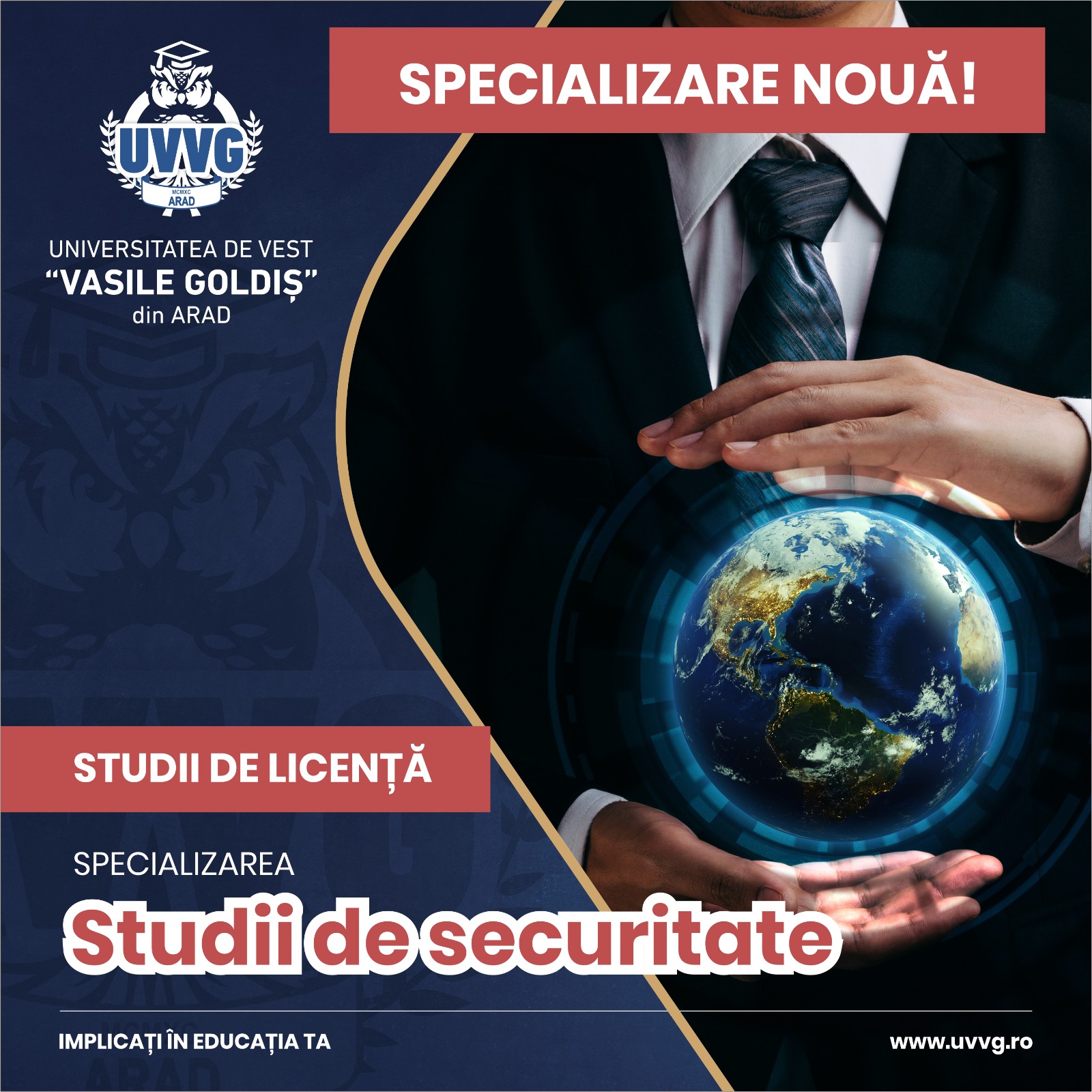 Studii de securitate. Un nou program de studii universitare de licenţă la Universitatea de Vest „Vasile Goldiş" din Arad