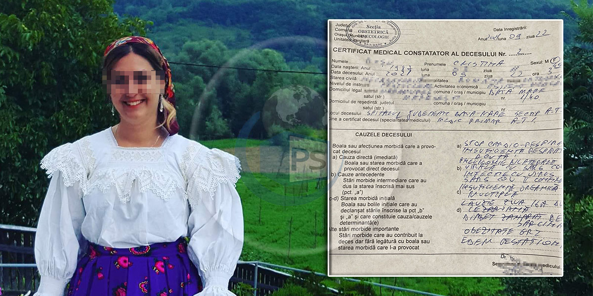 FOTO. Sătmăreancă (34 ani) a decedat după ce a născut. A murit și bebelușul