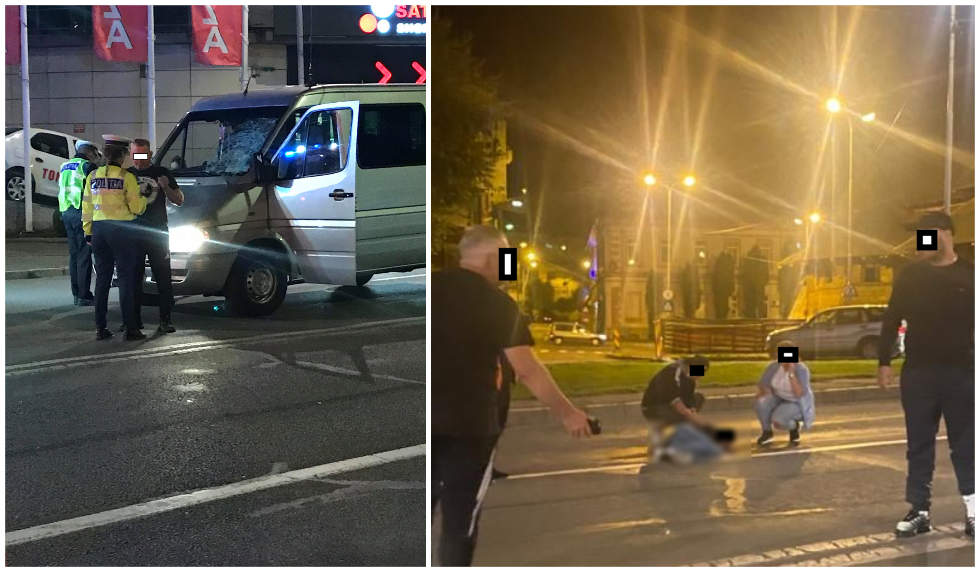 FOTO/VIDEO. Tânărul lovit grav de microbuz pe Podul Golescu din Satu Mare, dus direct la Cluj