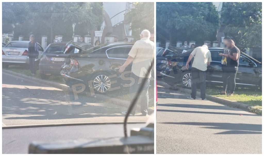 FOTO. Accident între un taximetru și o mașină pe B-dul Cloșca. Neatenția face victime