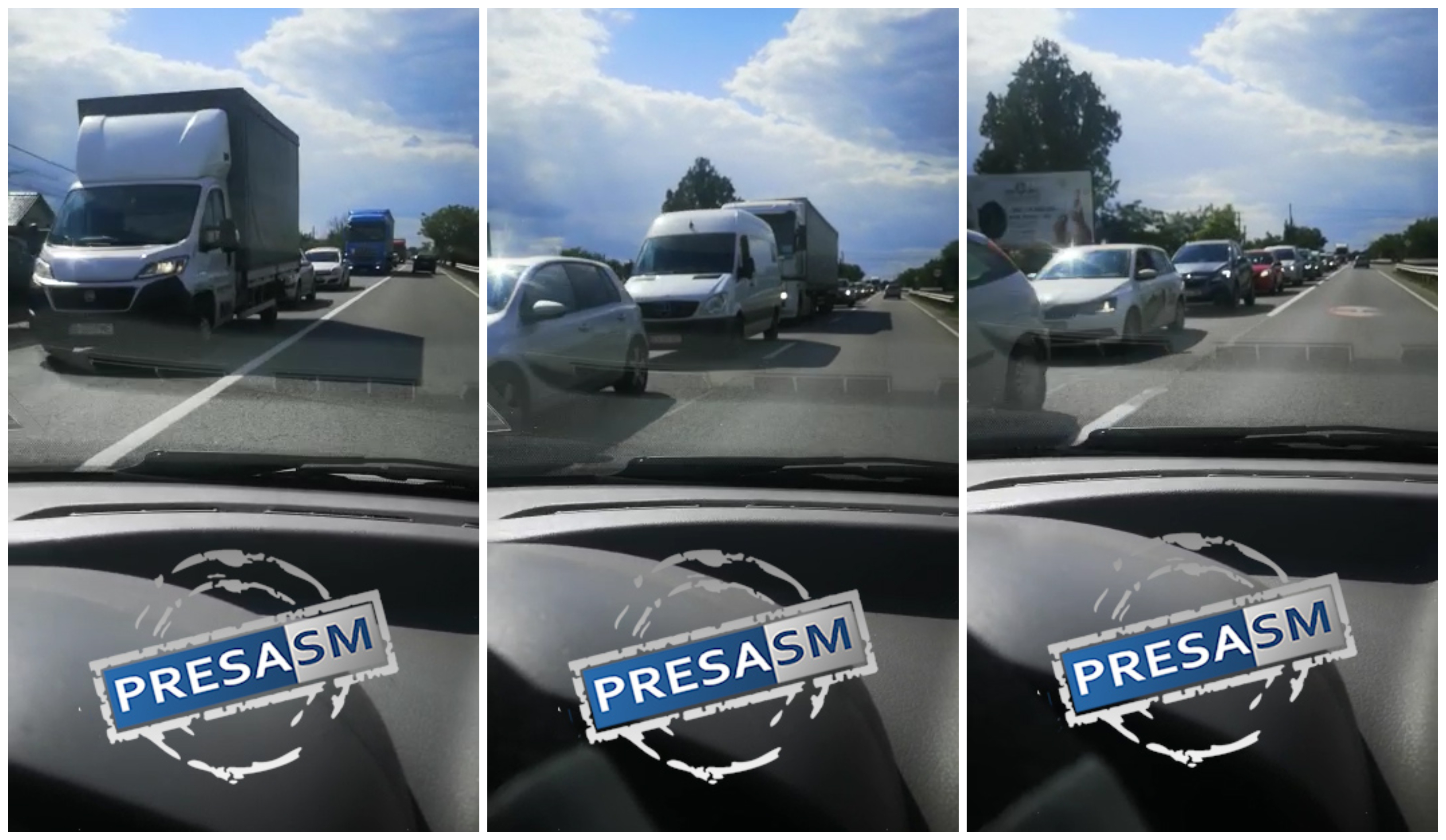 VIDEO. Cozi uriașe de mașini pe Drumul Careiului, pe ambele sensuri