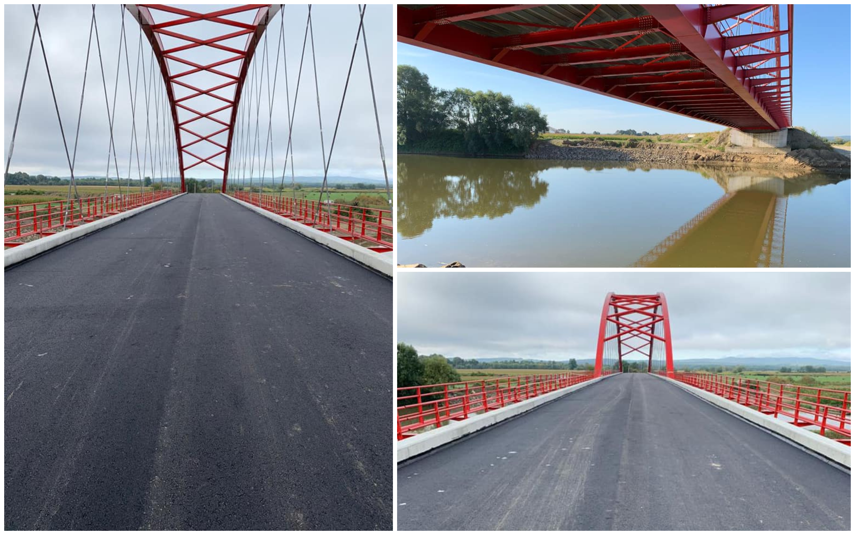 FOTOGALERIE. Podul Pomi-Seini, care leagă Satu Mare de Maramureș, este gata!  Primul construit după 1989