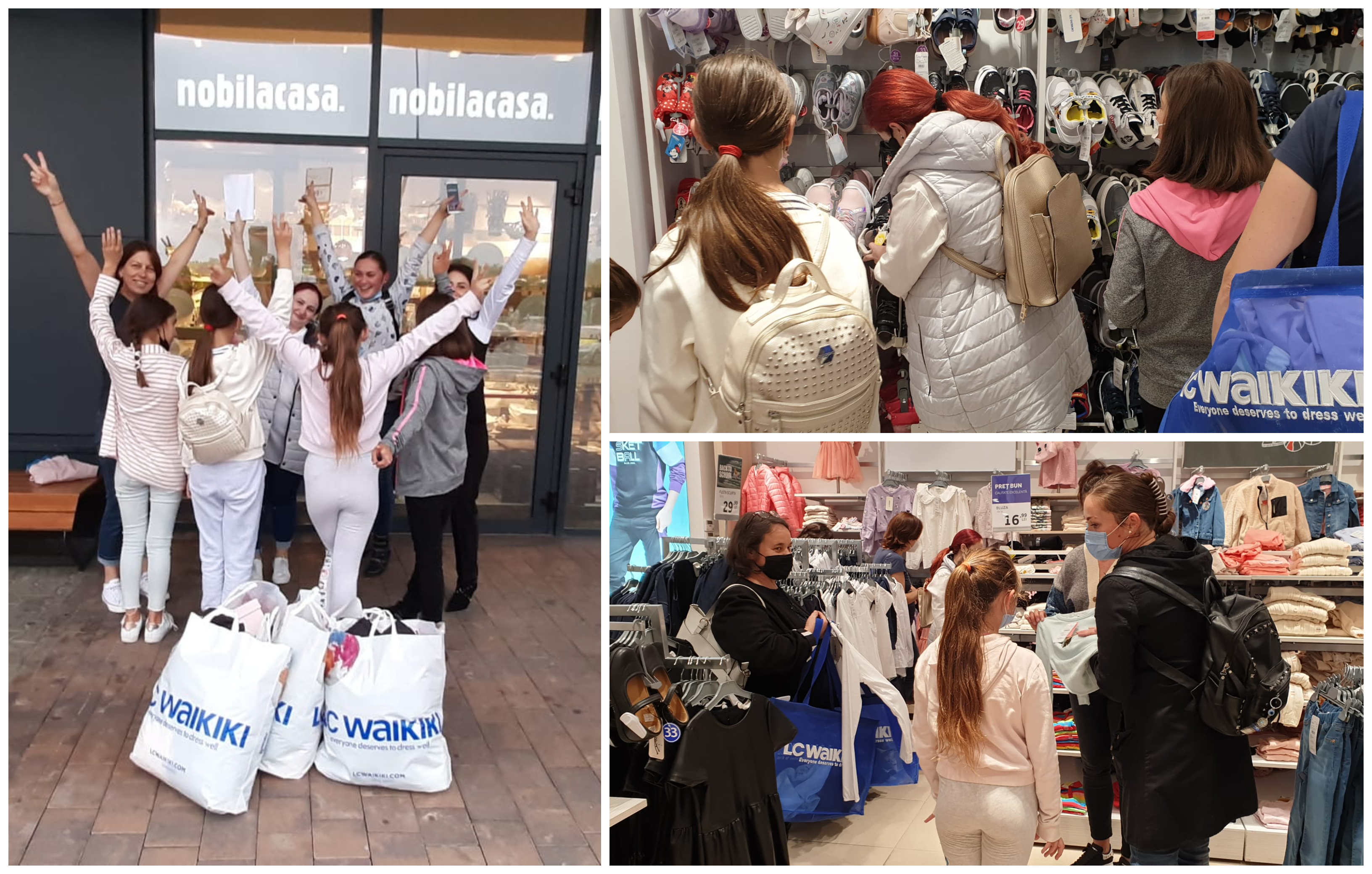 FOTO. Eleve premiante, din familii nevoiașe, recompensate de SamCivica. Vestimentație completă pentru școală