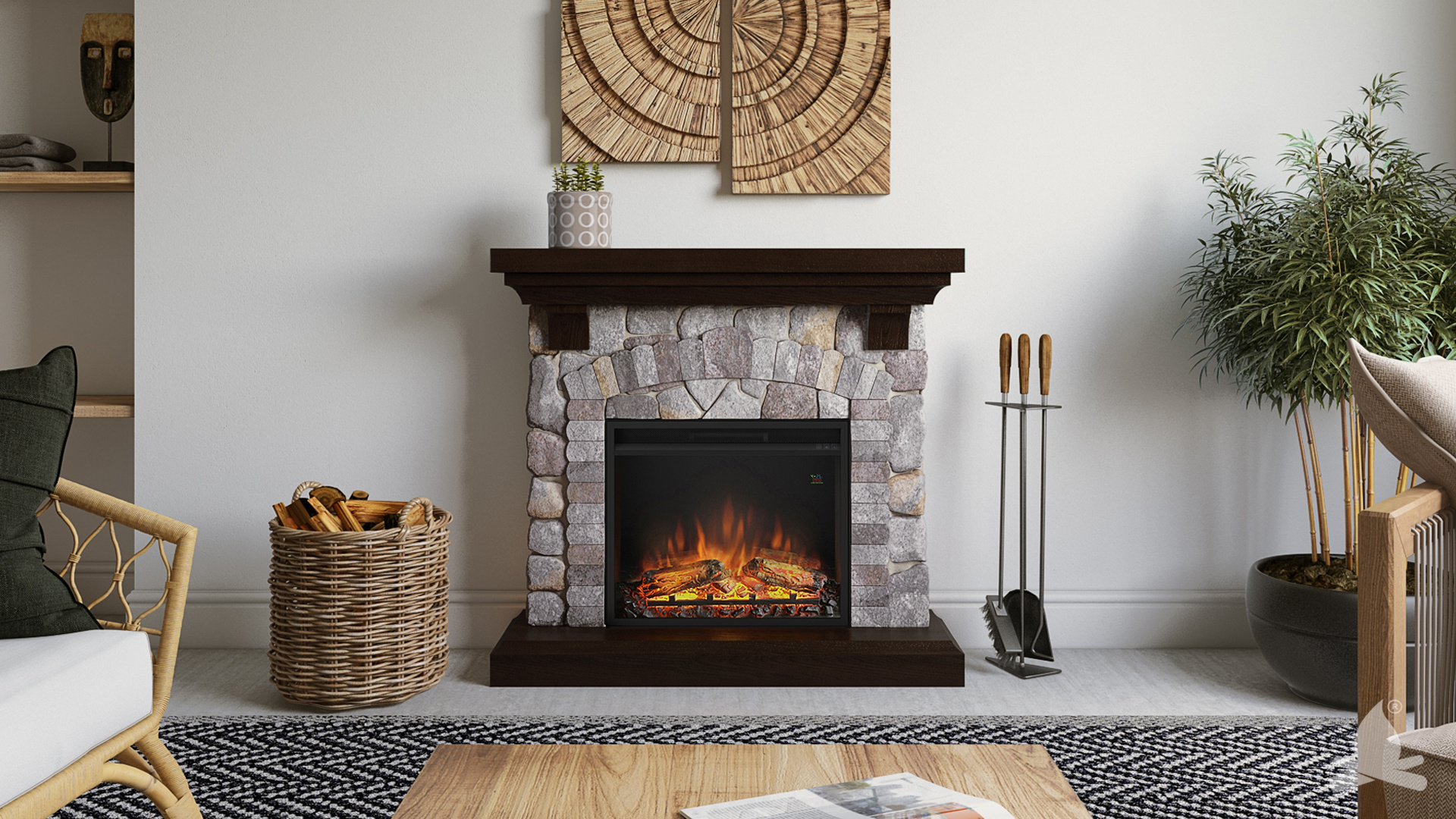 Cum ar fi ca de acest Crăciun să te poți bucura de un șemineu spectaculos, direct în sufrageria ta de la bloc?!