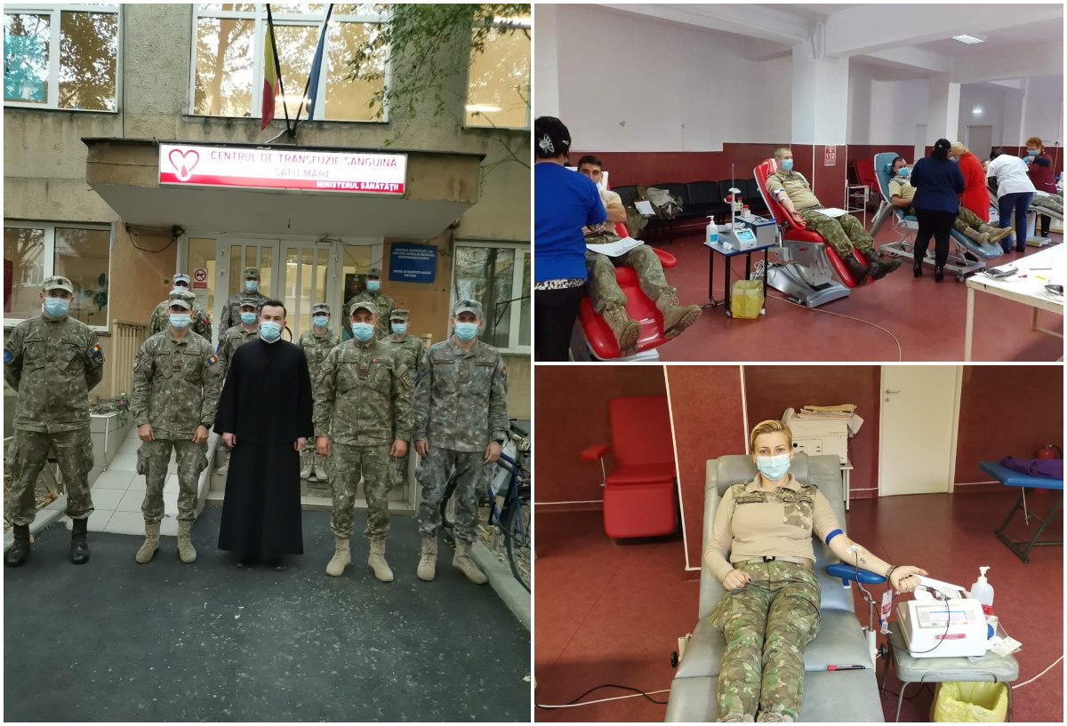 FOTO. Mobilizare a militarilor sătmăreni. Au donat sânge pentru pacienții din spitale