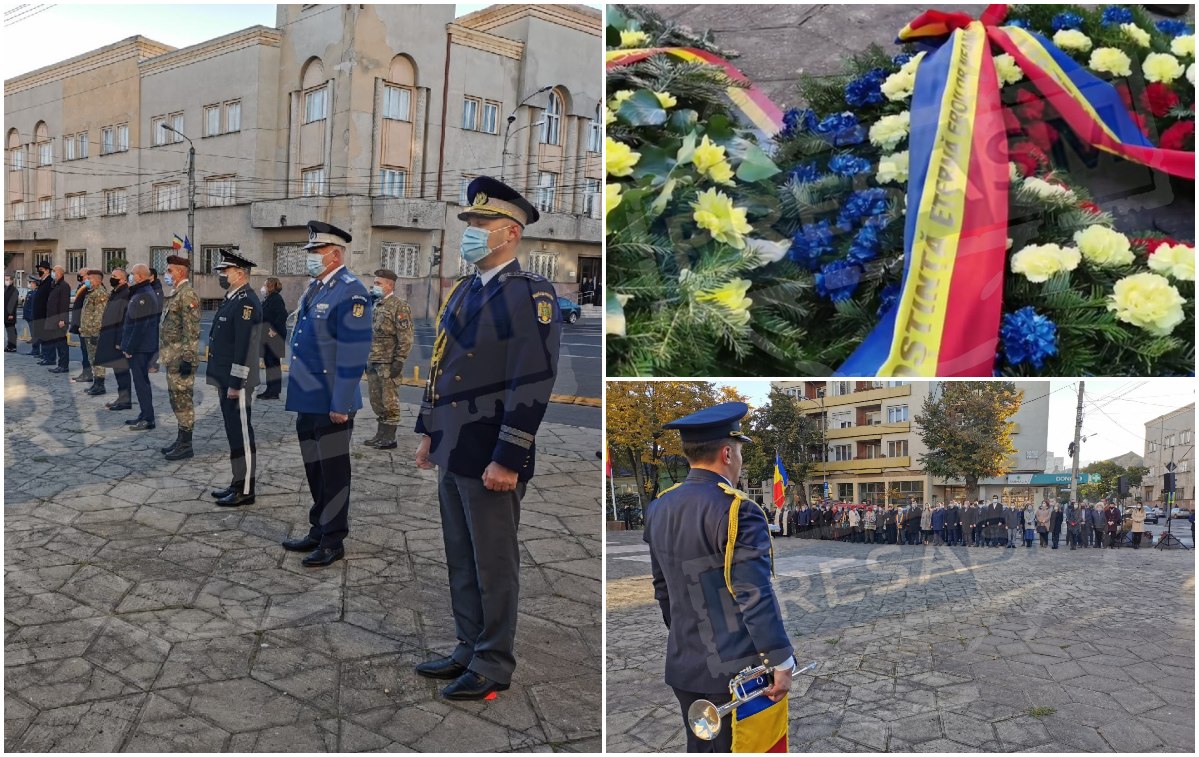 FOTO/VIDEO. " La Mulţi Ani Armatei Române!". Ceremonie restrânsă în municipiul Satu Mare