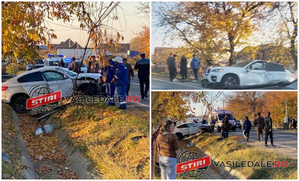 FOTO. BMW de Satu Mare, implicat într-un accident cu două victime, pe DN19