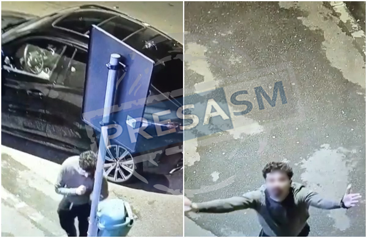 VIDEO. Un sătmărean amenință și provoacă Poliția Locală, chiar în timp ce distruge bunuri pe stradă