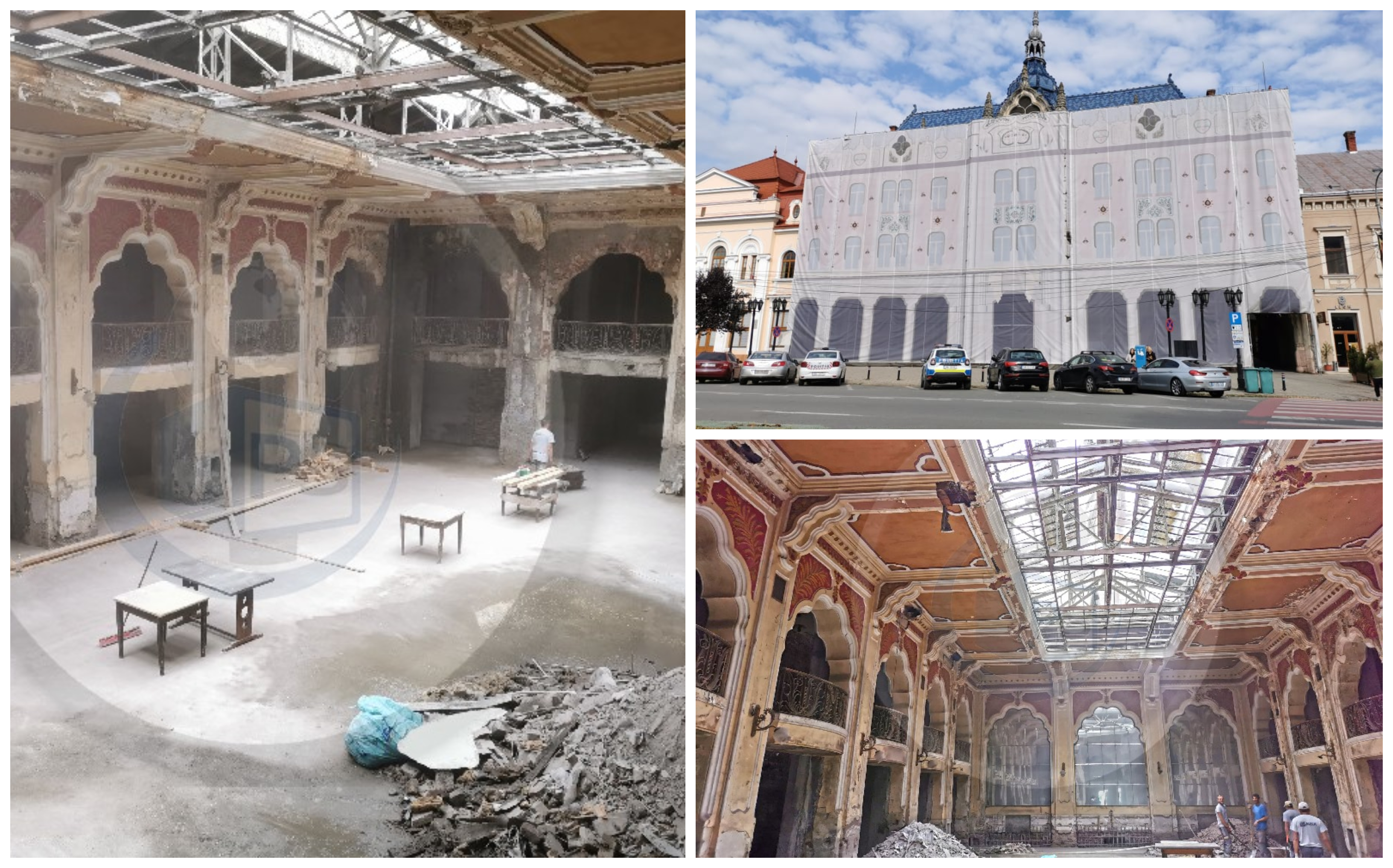 FOTOGALERIE. Culisele reabilitării Hotelului Dacia. Modificări oprite de statul român