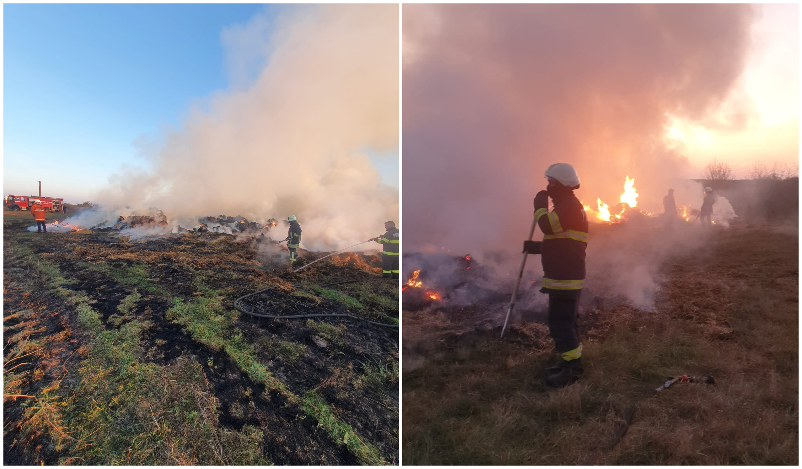 FOTÓGALÉRIA! Több mint 120 tonna szalmát gyújtottak fel a pirománok
