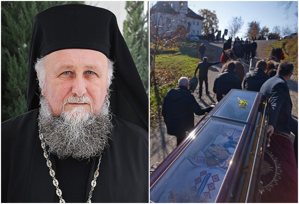FOTO. Trupul starețului Emanuil Rus a ajuns la Mănăstirea Bixad. Unde a slujit trei decenii