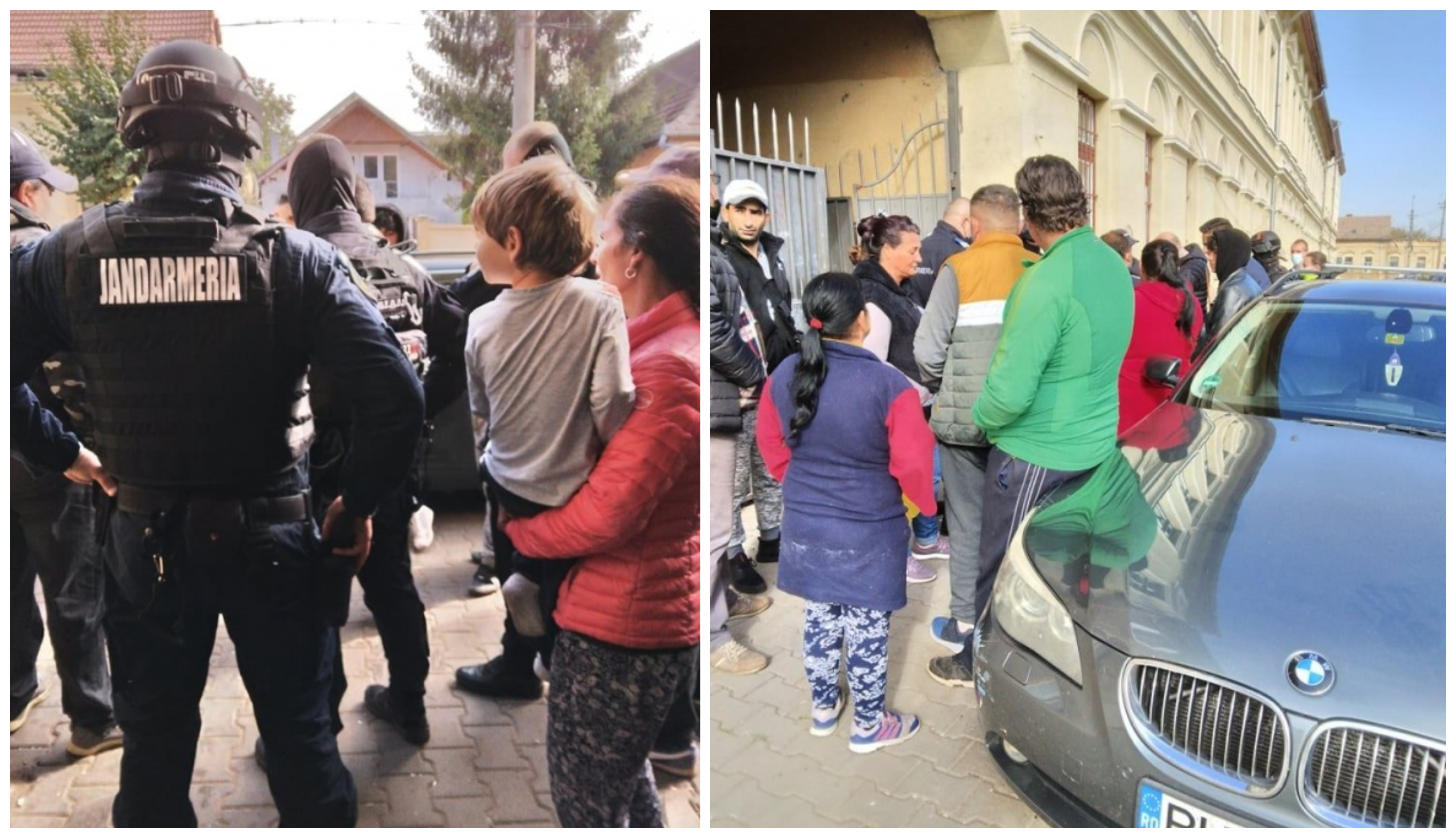 FOTOGALERIE. Supărați că sunt puși la plată, romii din Carei s-au răsculat. Au intervenit mascații