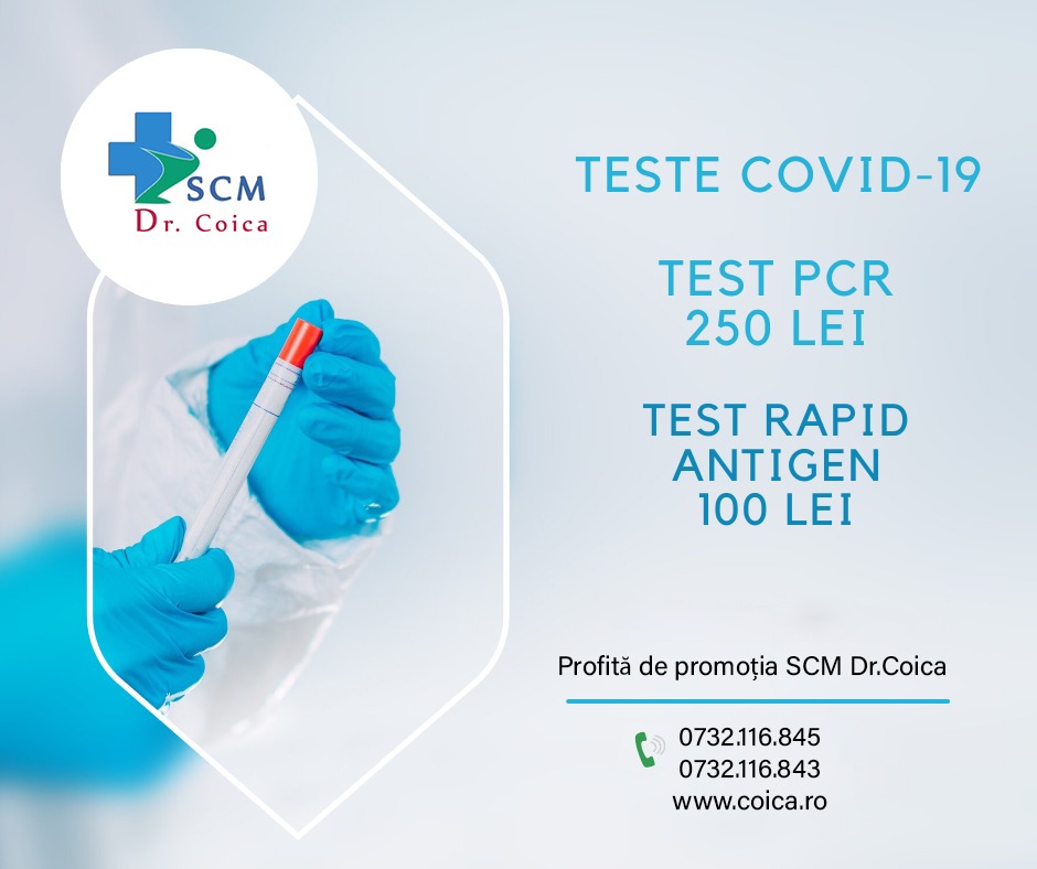 Promoție la Cabinetele Dr. Coica! Teste PCR și antigen la prețuri accesibile
