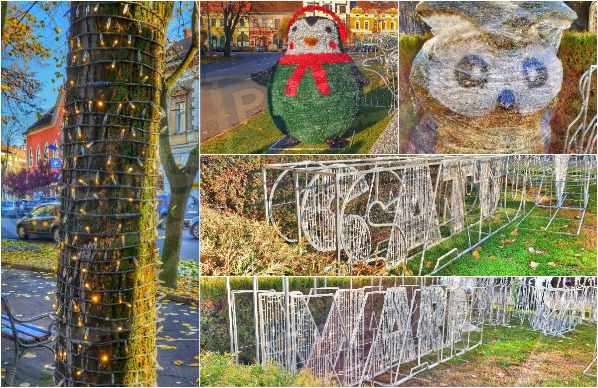 FOTOGALERIE. Surprize de Crăciun pentru sătmăreni. Parcul Central, decorat ca-n povești