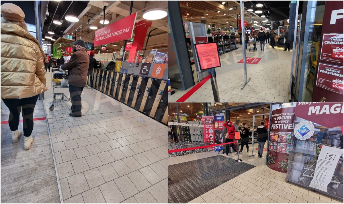 FOTO. Au dispărut gardurile de metal din Kaufland-ul din Satu Mare. Nu se mai fac nici controale