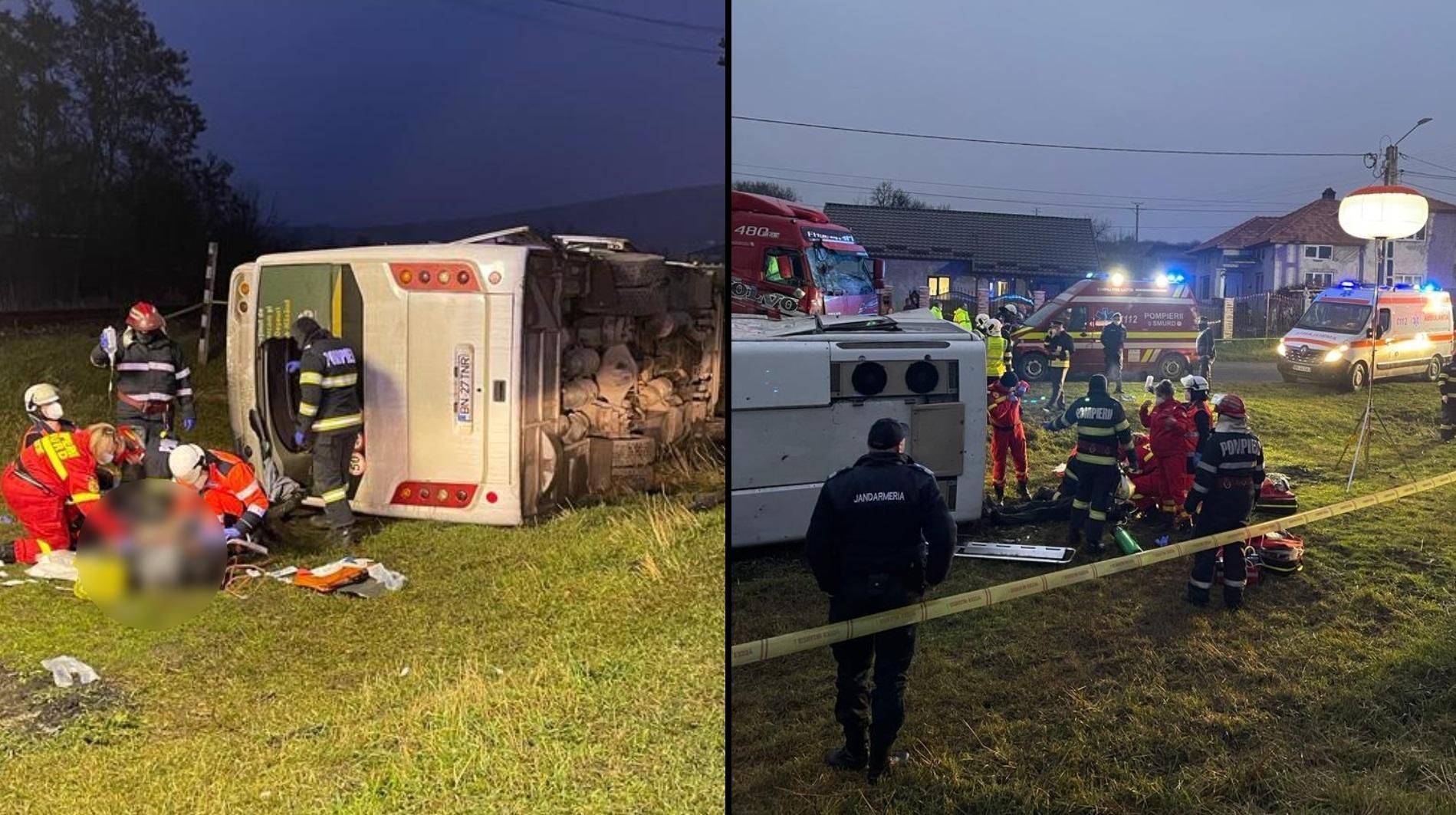 FOTÓGALÉRIA! Autóbusz és üzemanyag-tartálykocsi ütközött. Egy ember meghalt, 14 megsérült