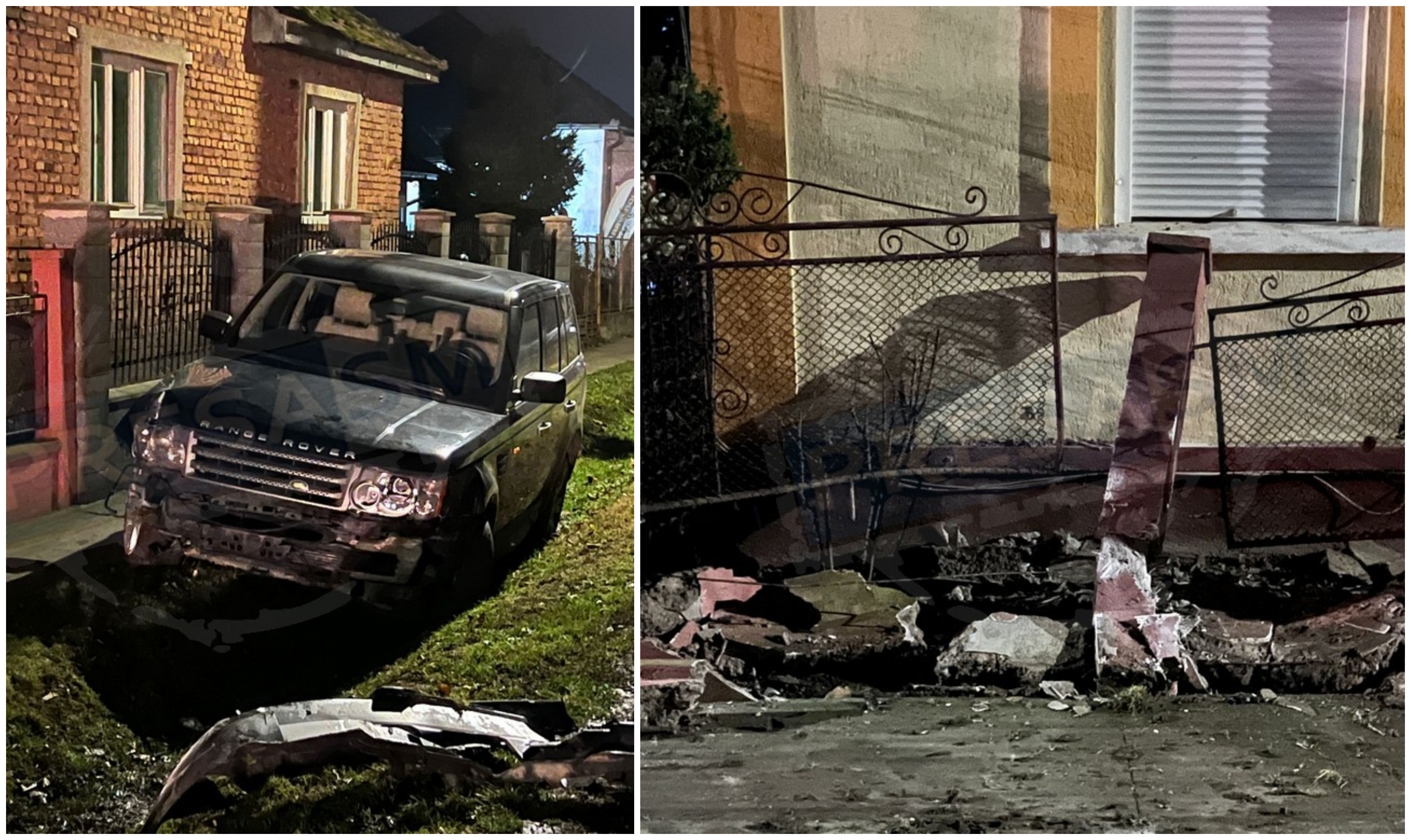 FOTOGALERIE. Accident violent în județ. Coliziune între un Range Rover și un AUDI