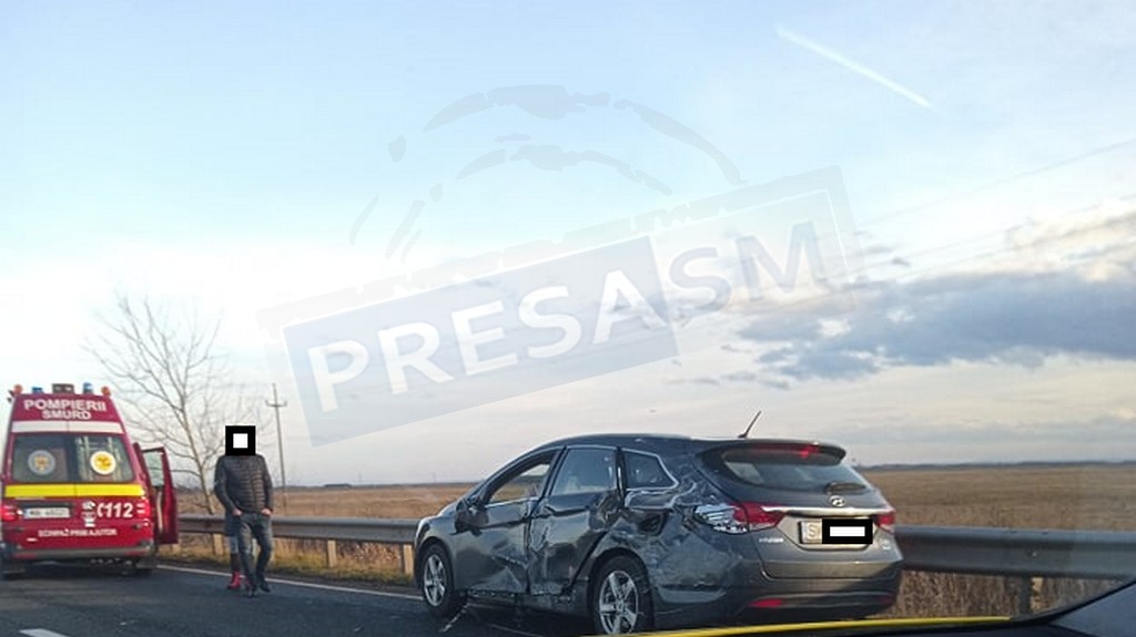 FOTO/VIDEO. Accident cu victime pe DN19, între Satu Mare și Carei