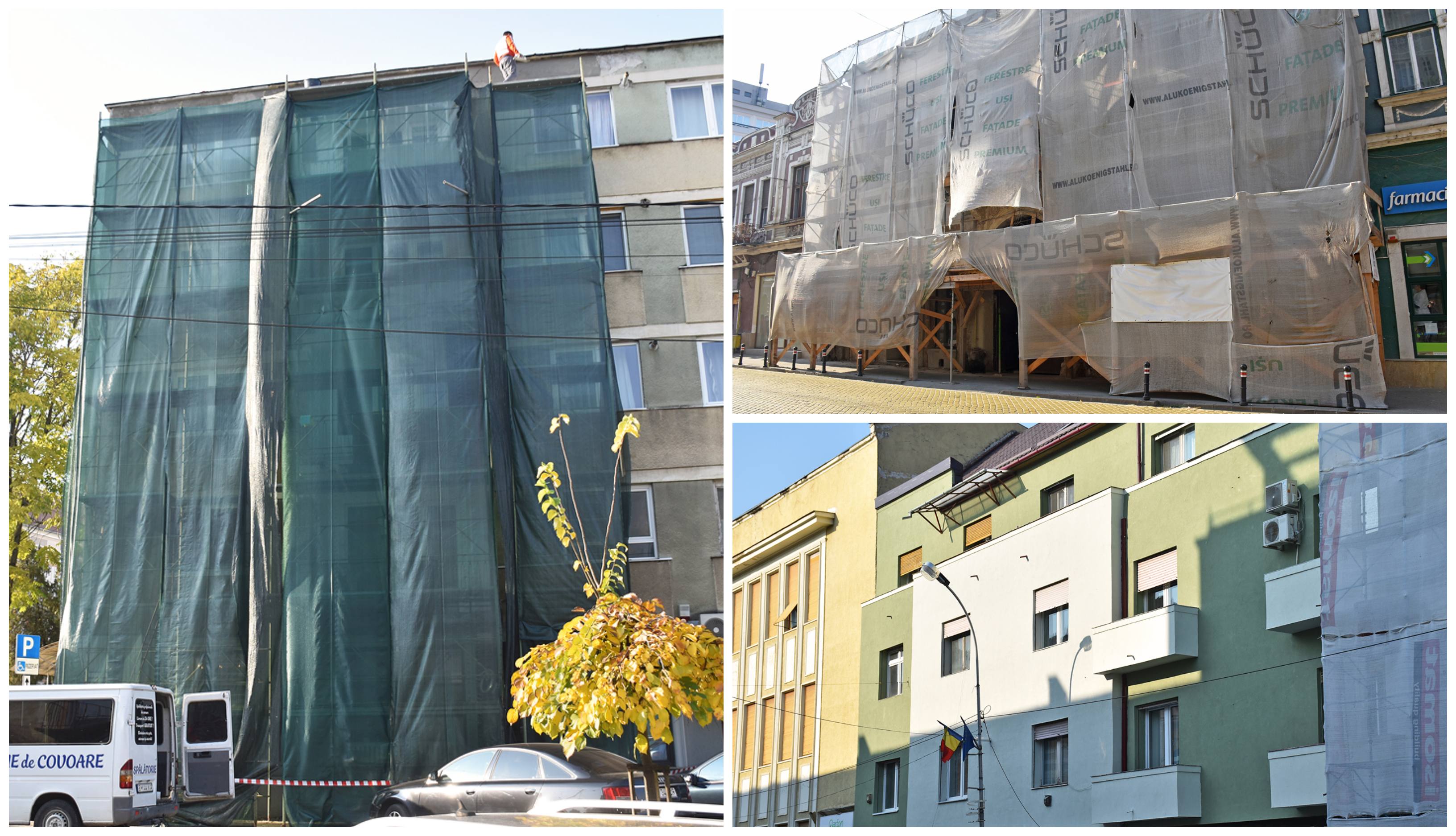 FOTOGALERIE. Sub amenințarea penalităților, a început marea reabilitare a Centrului Vechi