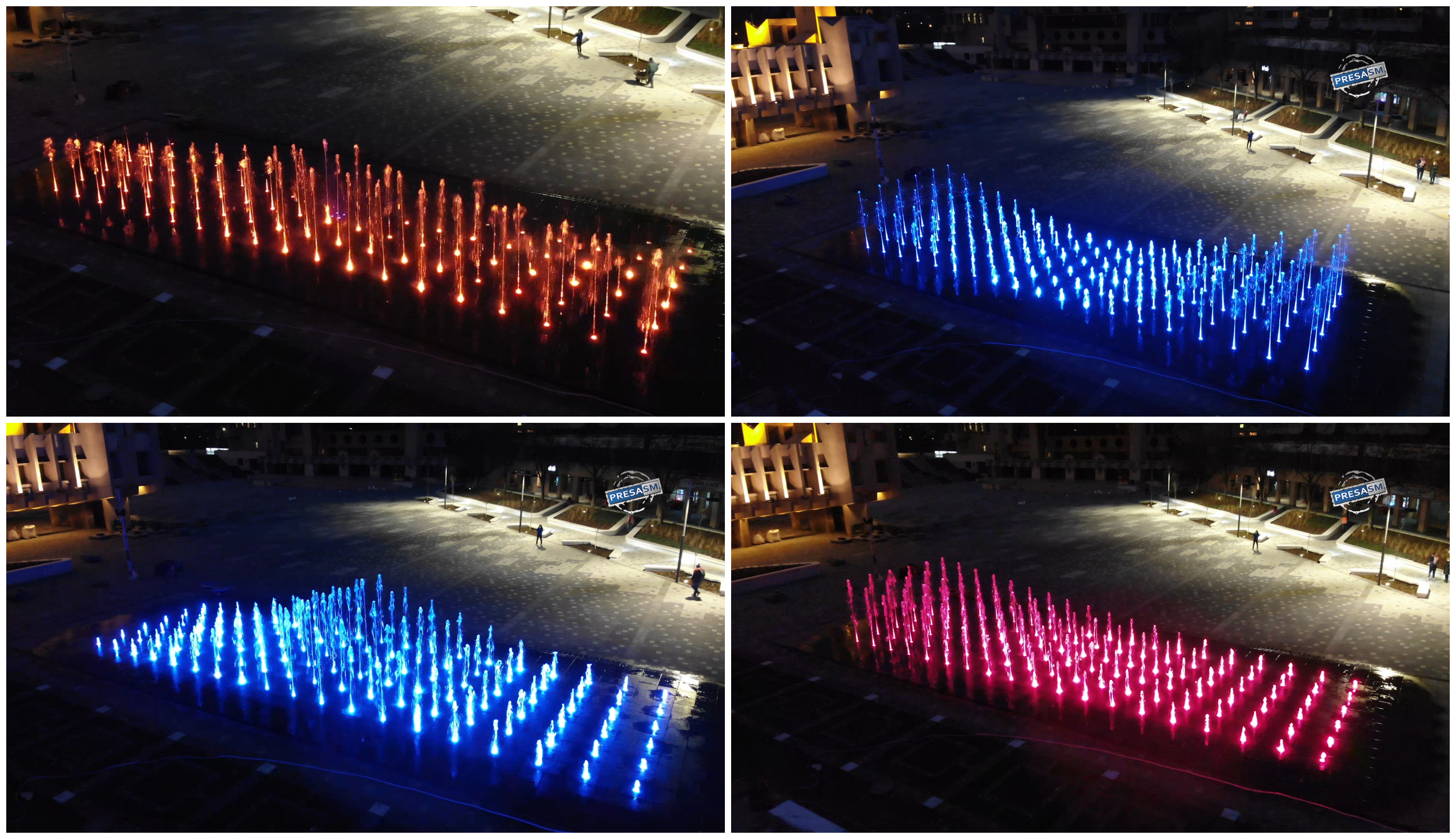 VIDEO. Fântâna arteziană de basm! Spectacol pe muzică în centrul municipiului Satu Mare