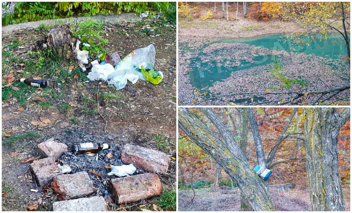 FOTOGALERIE. Lacul de smarald, perla județului, transformat de turiști în groapă de gunoi