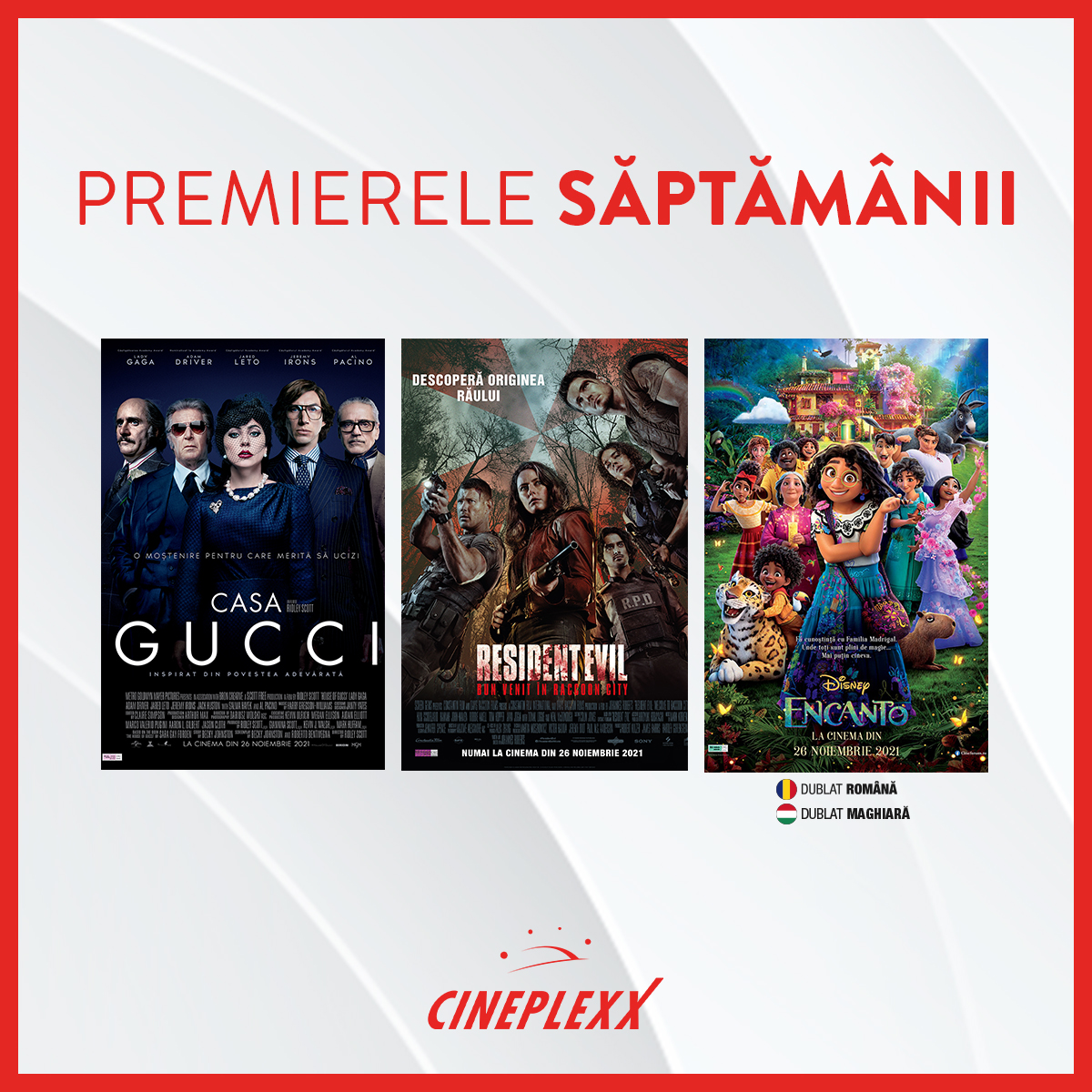 Ce filme noi vedem la Cineplexx Satu Mare din 26 Noiembrie