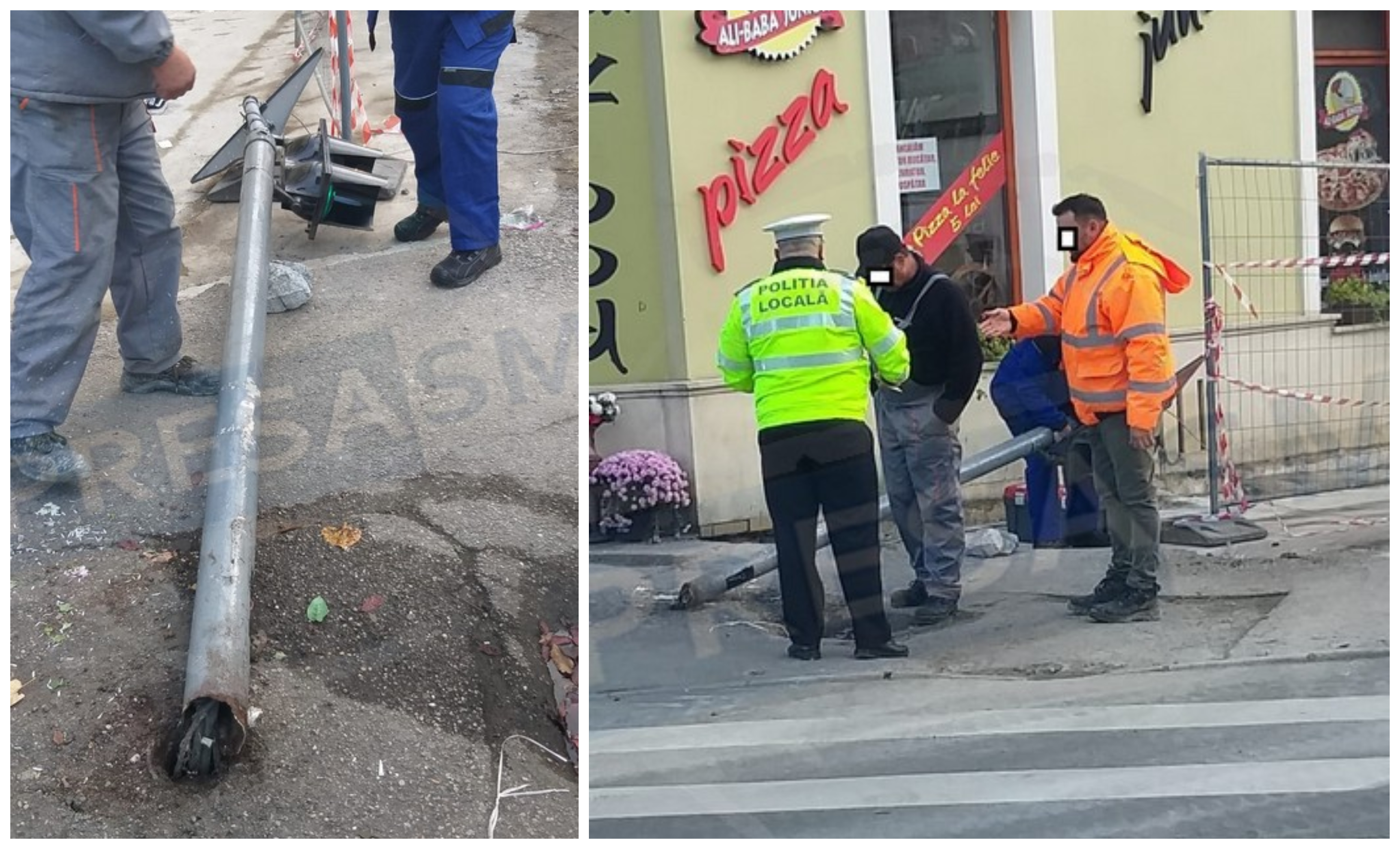 FOTÓGALÉRIA! Kidöntötte a jelzőlámpát „Dorel” Szatmár központjában