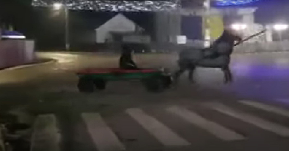 VIDEO. S-a crezut la volanul mașinii. Un căruțaș a făcut drifturi într-o intersecție. Imaginile au devint virale