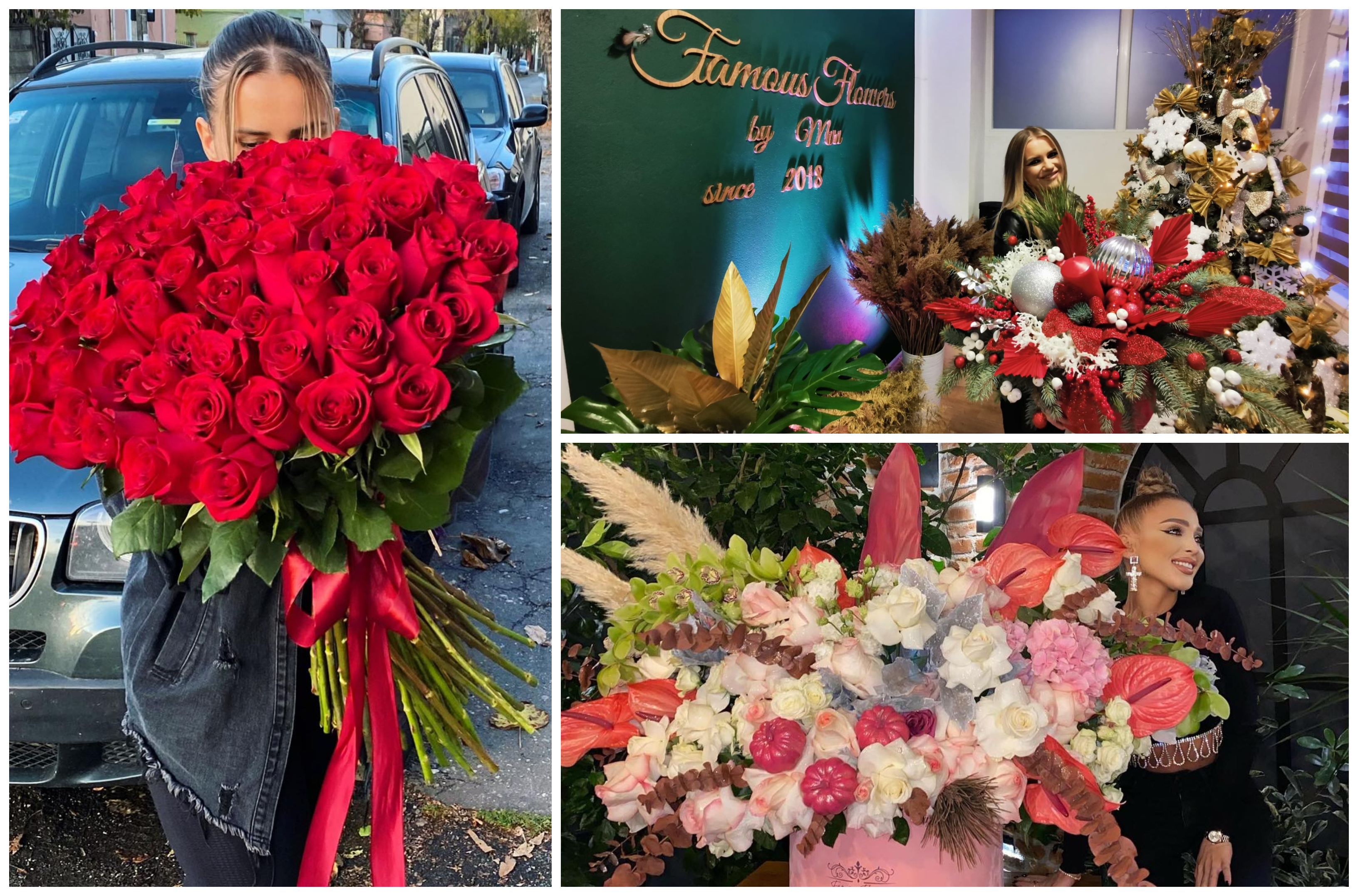 FOTO. Povestea de vis a tinerei din Satu Mare care face aranjamente uriașe și spectaculoase de flori