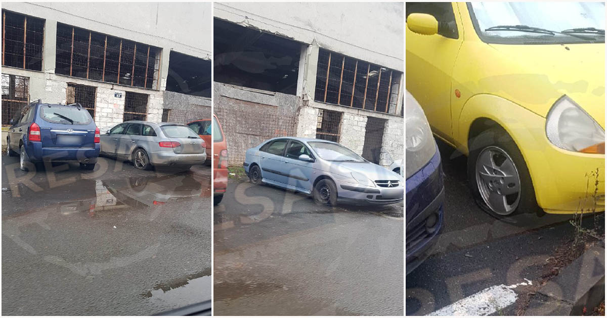 FOTOGALERIE. Mașini vandalizate pe bandă rulantă în Cartierul Micro 16! Mobilizare a Poliției