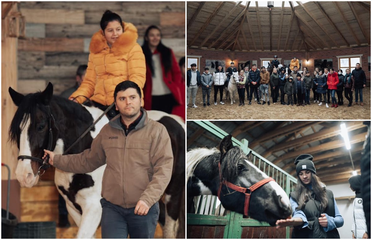 FOTO. Zi specială pentru mai mulți copii vulnerabili. Au primit în dar o lecție de călărie și cadouri