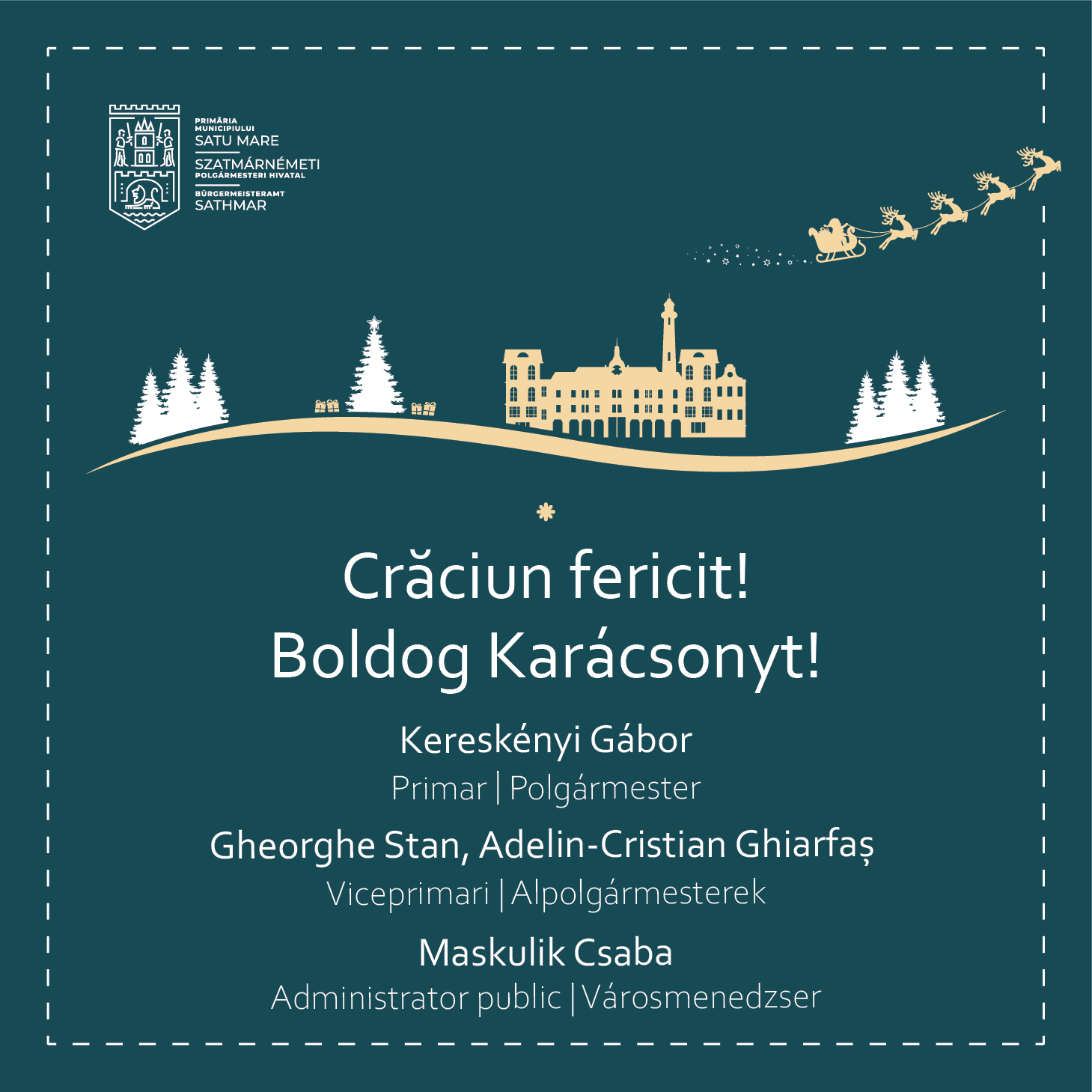 Mesajul de Crăciun al conducerii Primăriei Satu Mare