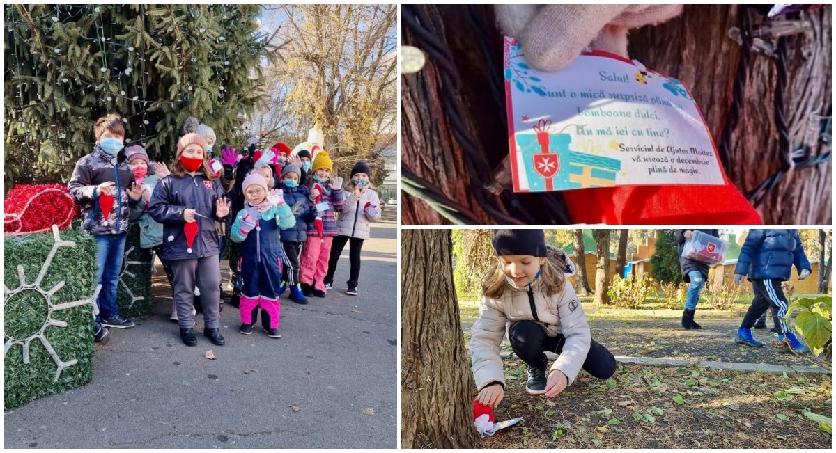 FOTO. Surprize pentru sătmăreni din partea spiridușilor voluntari de la Serviciul de Ajutor Maltez