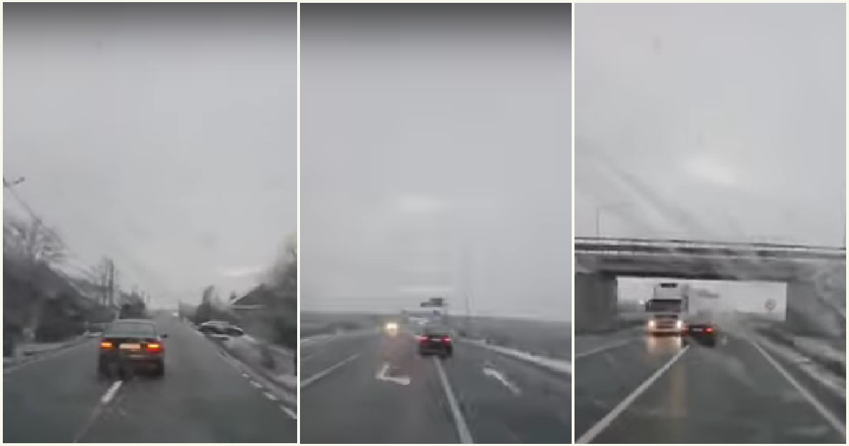VIDEO. Pericol pe DN19! O șoferiță beată pulbere a șerpuit și făcut accident cu mașina!