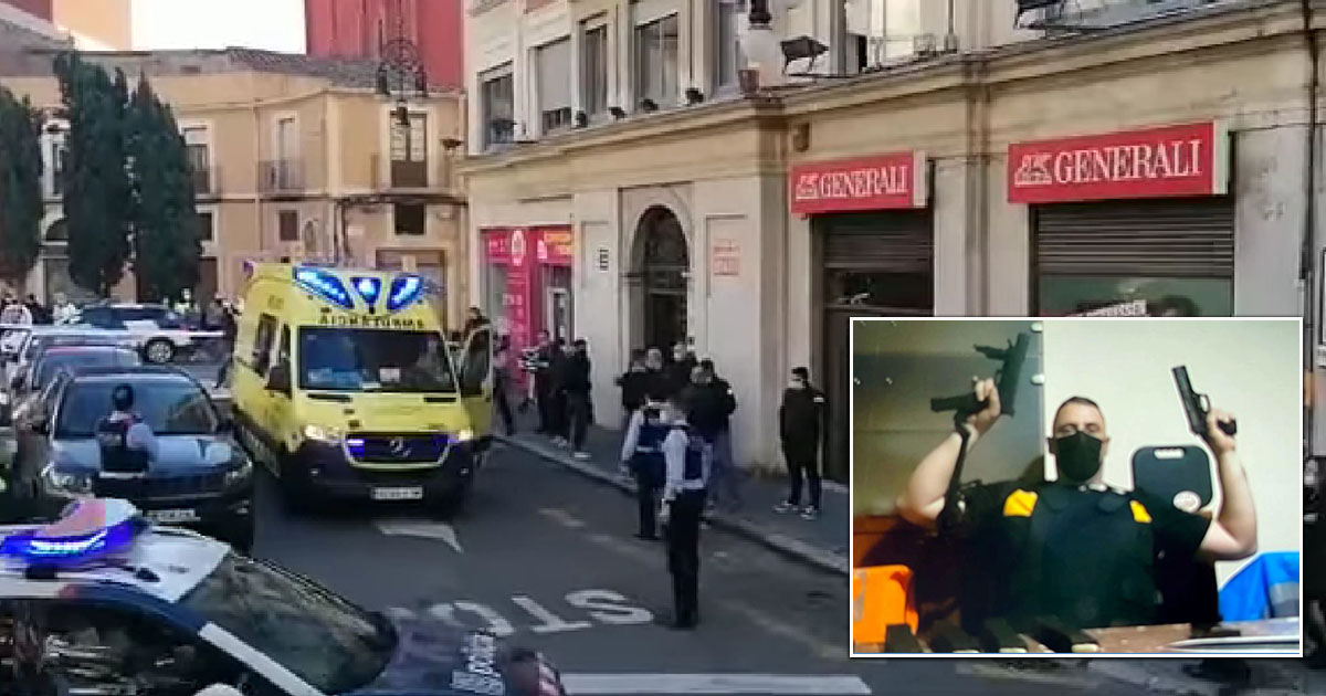 FOTO/VIDEO. Un român a îngrozit un oraș întreg din Spania. A împușcat patru oameni în centrul orașului