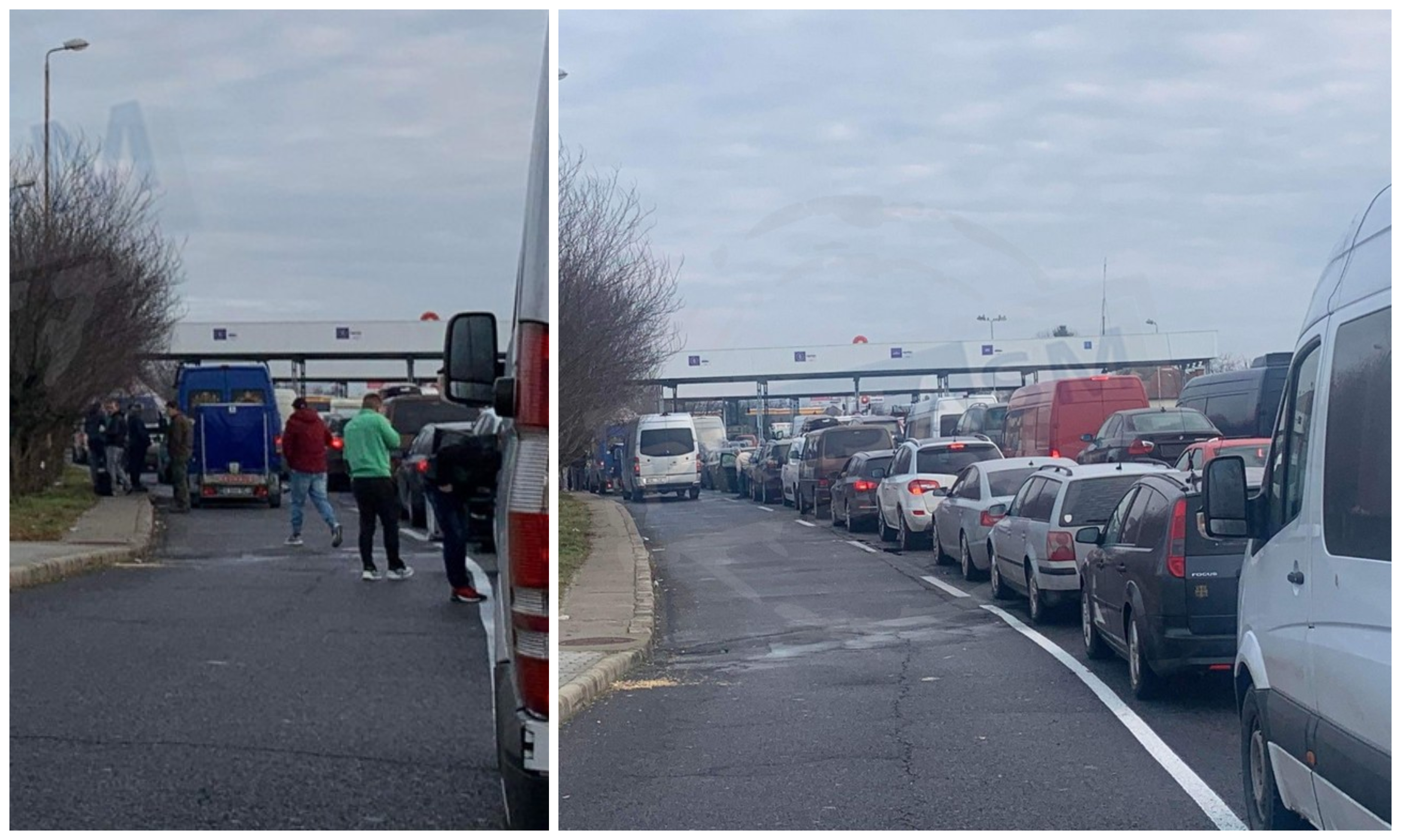 FOTO. Cozi uriașe în Vama Petea. Nervi și claxoane din cauza măsurilor anti-COVID