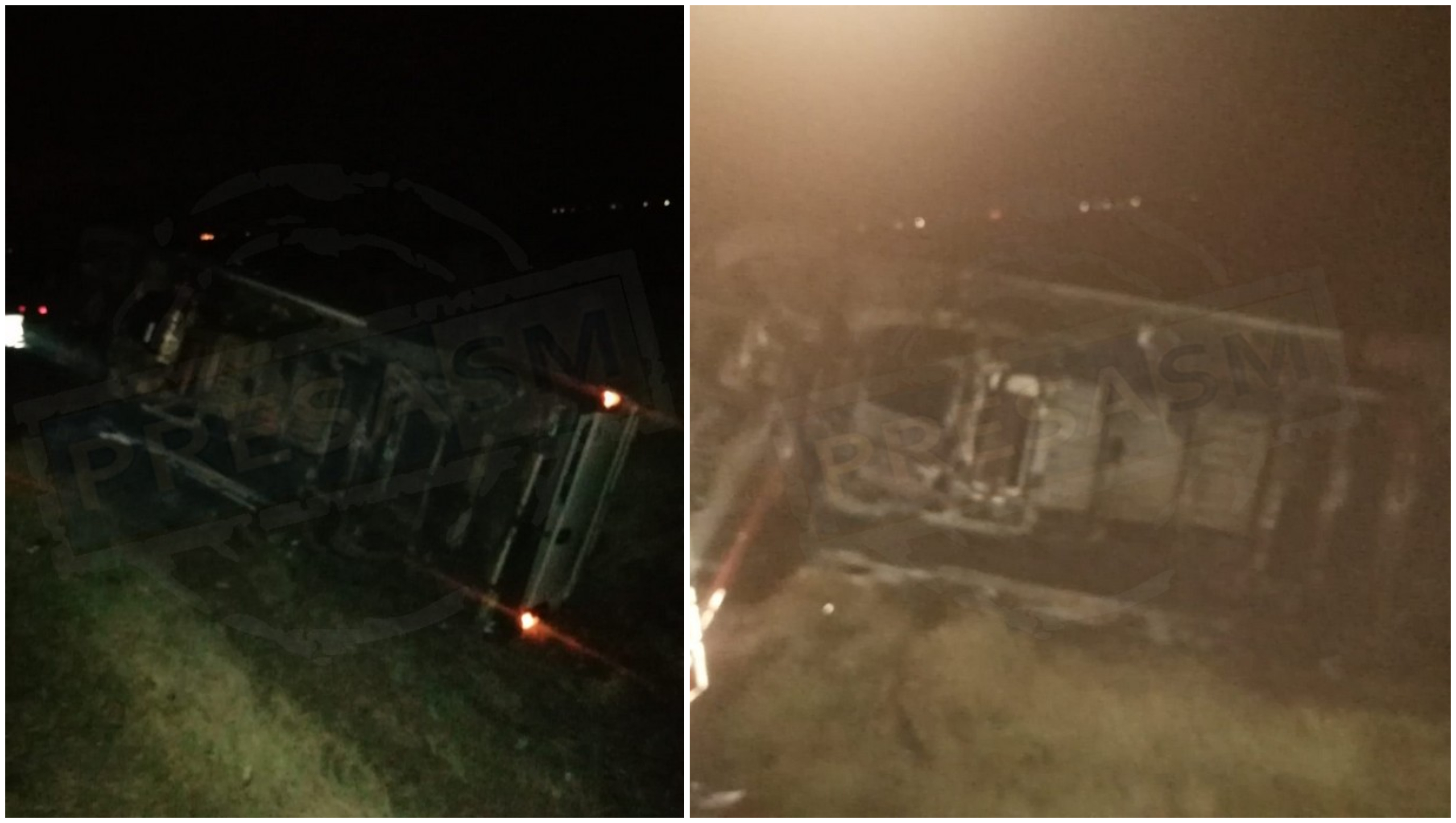 FOTOGALERIE. Microbuz de pasageri răsturnat pe DN19, între Satu Mare și Carei