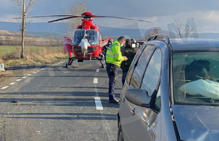 Accident extrem de grav în județ! Biciclist lovit de mașină, preluat cu elicopterul SMURD