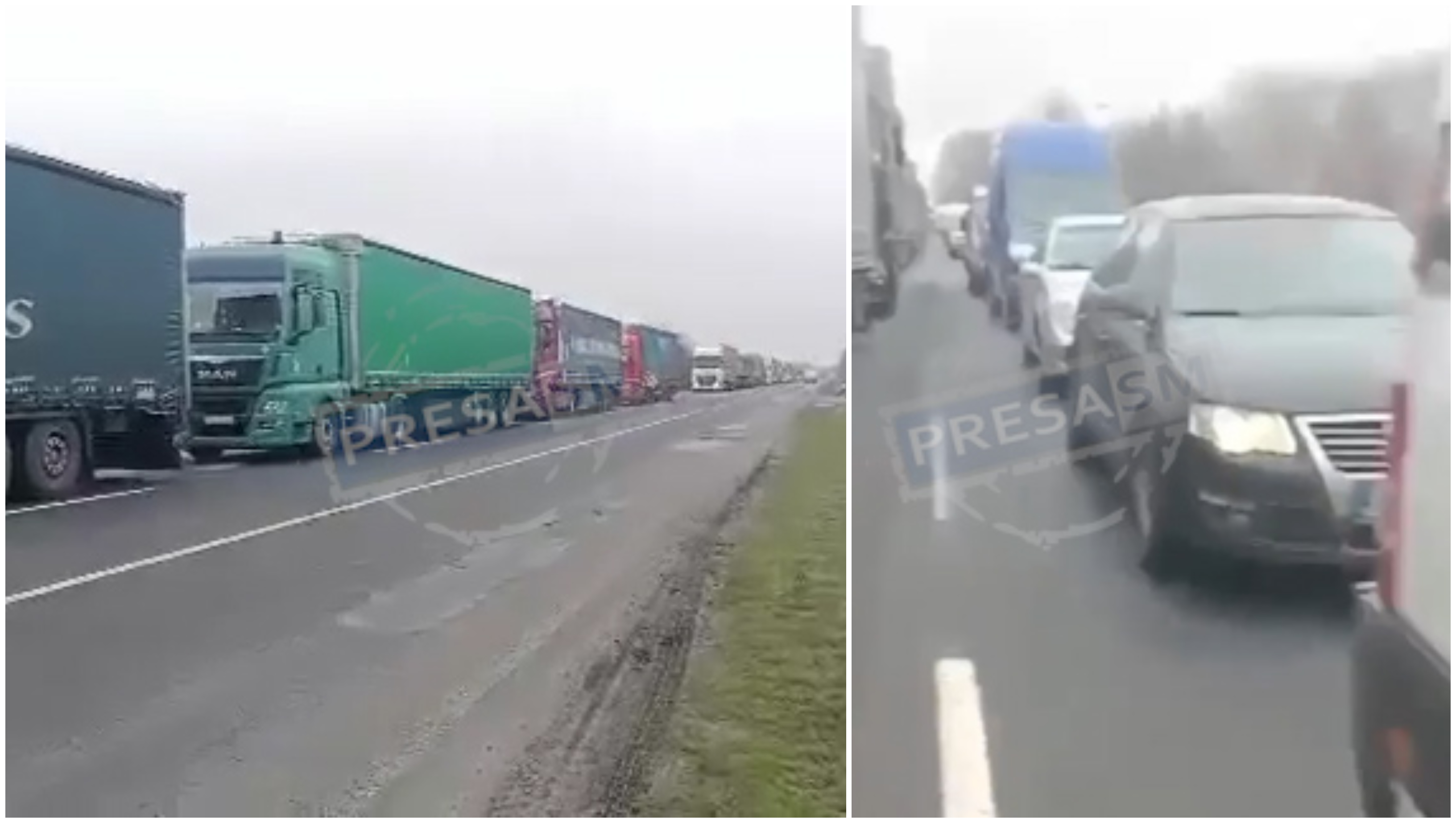 FOTO/VIDEO. Nebunie la intrare în România, prin Vama Petea. Cozi uriașe din cauza controalelor COVID