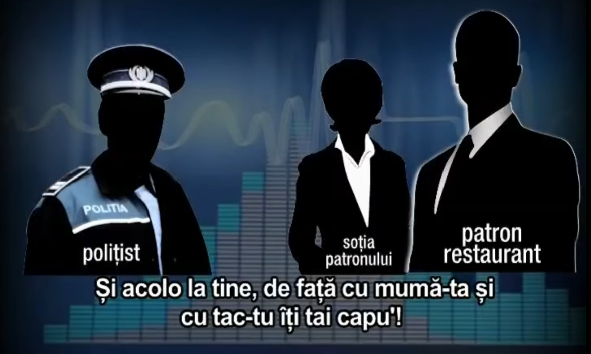 Înregistrare audio! Polițist amenințat cu moartea: ”Îți tai capul”. Patronul nu a pățit nimic