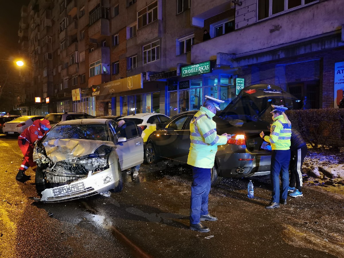 FOTO/VIDEO. Concluziile Poliției după accidentul în lanț, cu victime, din Satu Mare