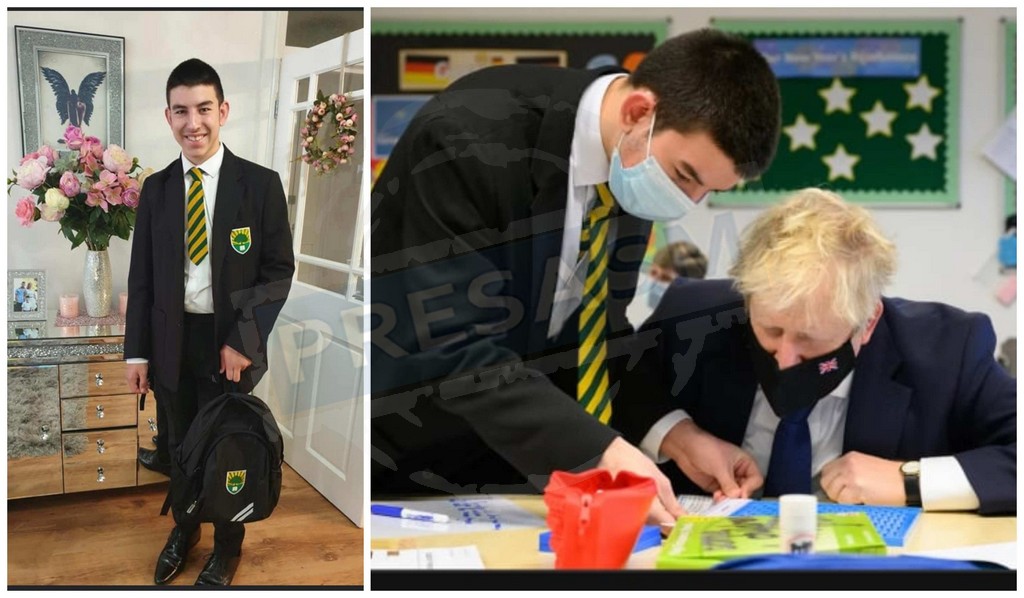 FOTO/VIDEO. Alin (13 ani), din județul Satu Mare, l-a impresionat pe premierul Marii Britanii