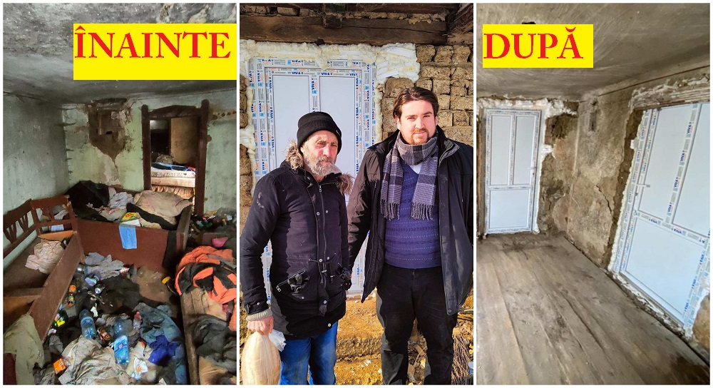 FOTOGALERIE. Preotul din județul Satu Mare care reabilitează casele săracilor