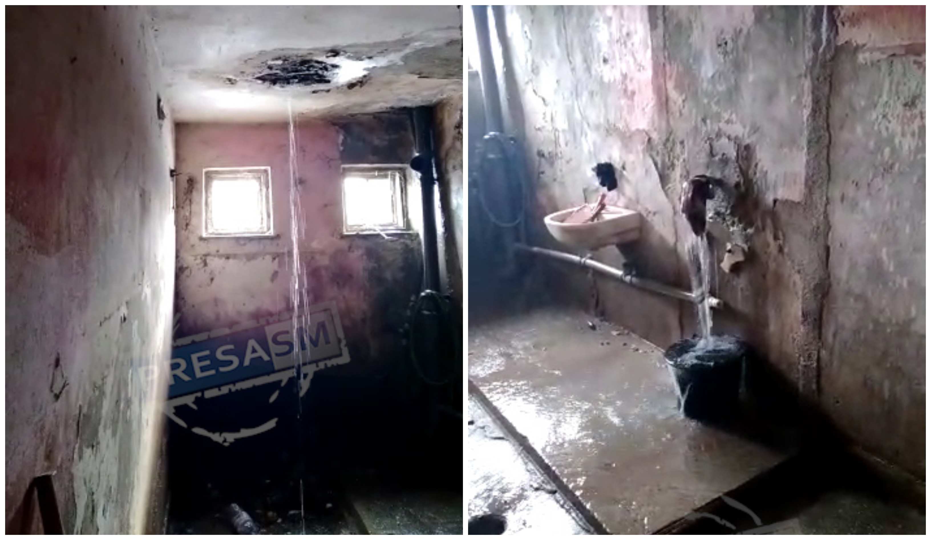 VIDEO. Blocul din Carei în care apa cade din tavan, nu doar din robinet. Imagini de lumea a III-a