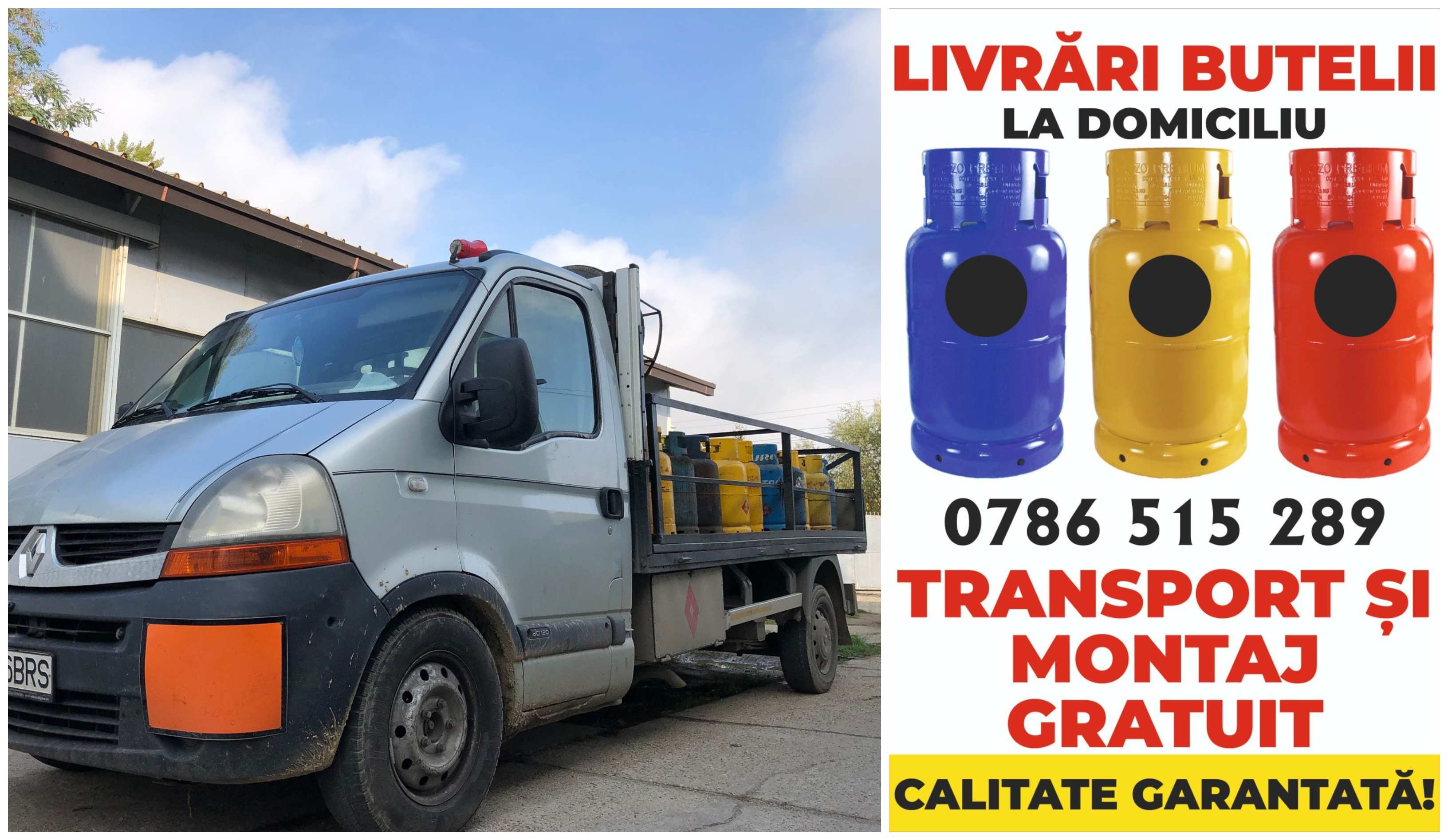 Butelia care vine acasă! Livrare butelii cu gaz la domiciliu, cu verificare și montaj gratuit