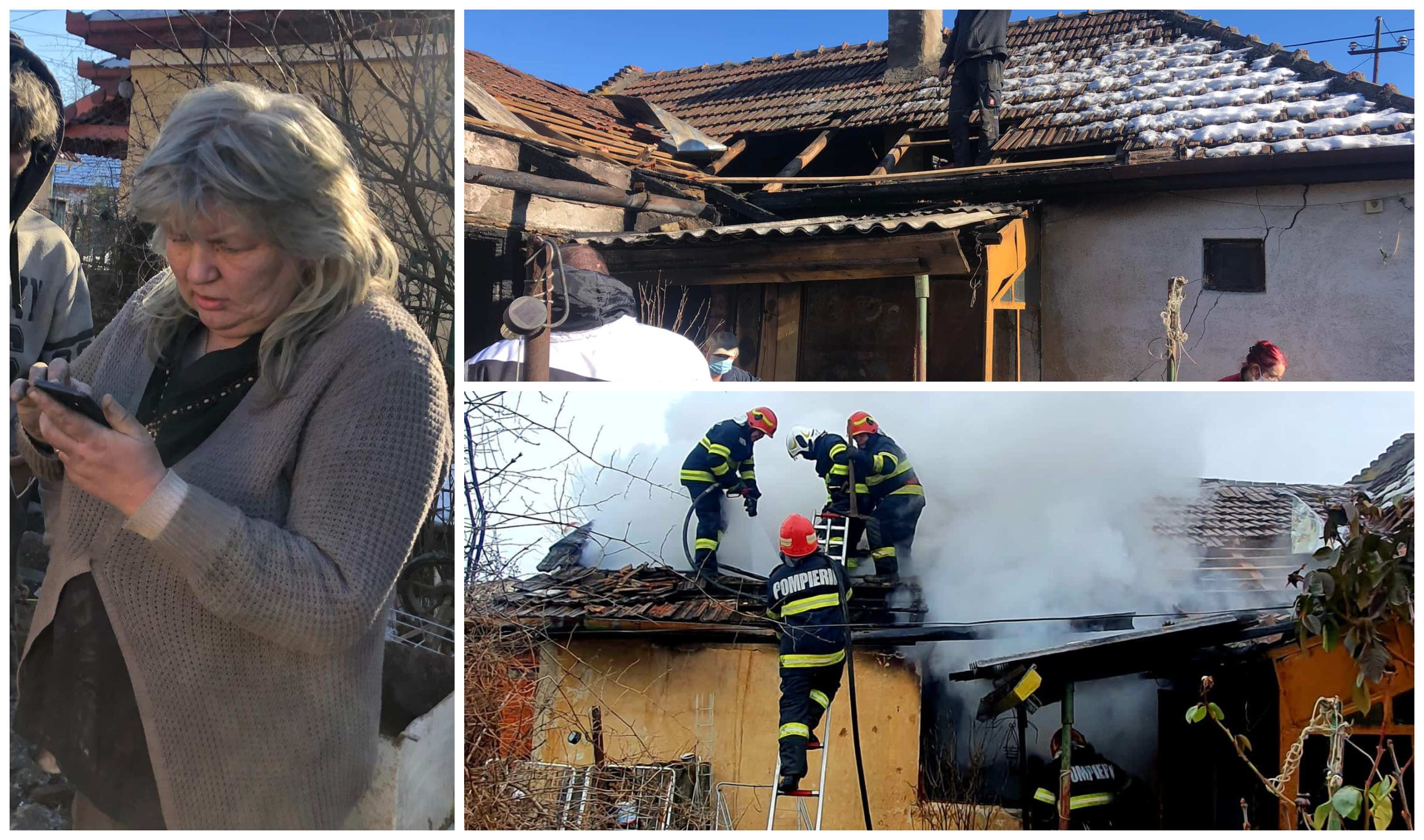 FOTO/VIDEO. O familie din municipiul Satu Mare a rămas fără casă după un incendiu